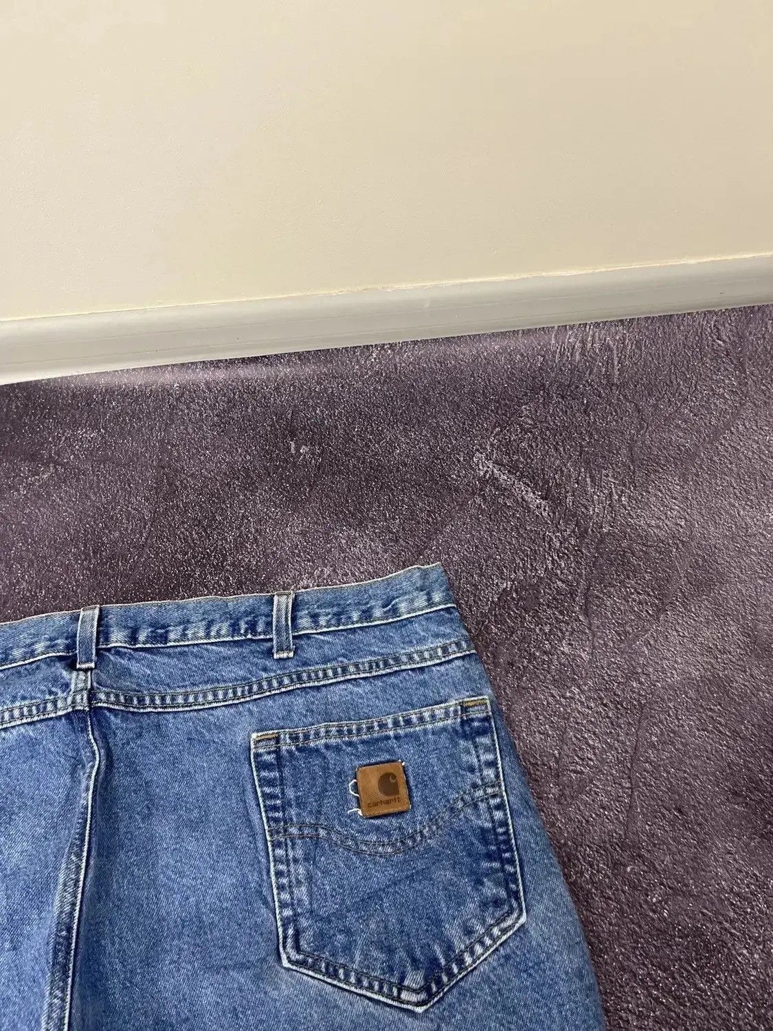 Carhartt × Vintage Vintage Carhartt Work American Blue Denim Hype Baggy Jeans Size US 38 / EU 54 - 4 Thumbnail
