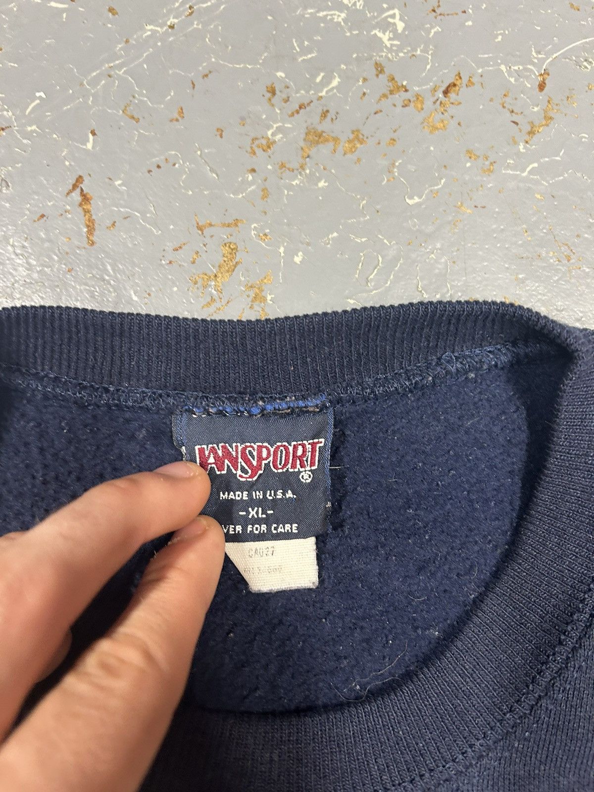 Vintage Crazy Vintage 90s Mankato University Pullover Crewneck Navy Size US L / EU 52-54 / 3 - 3 Thumbnail