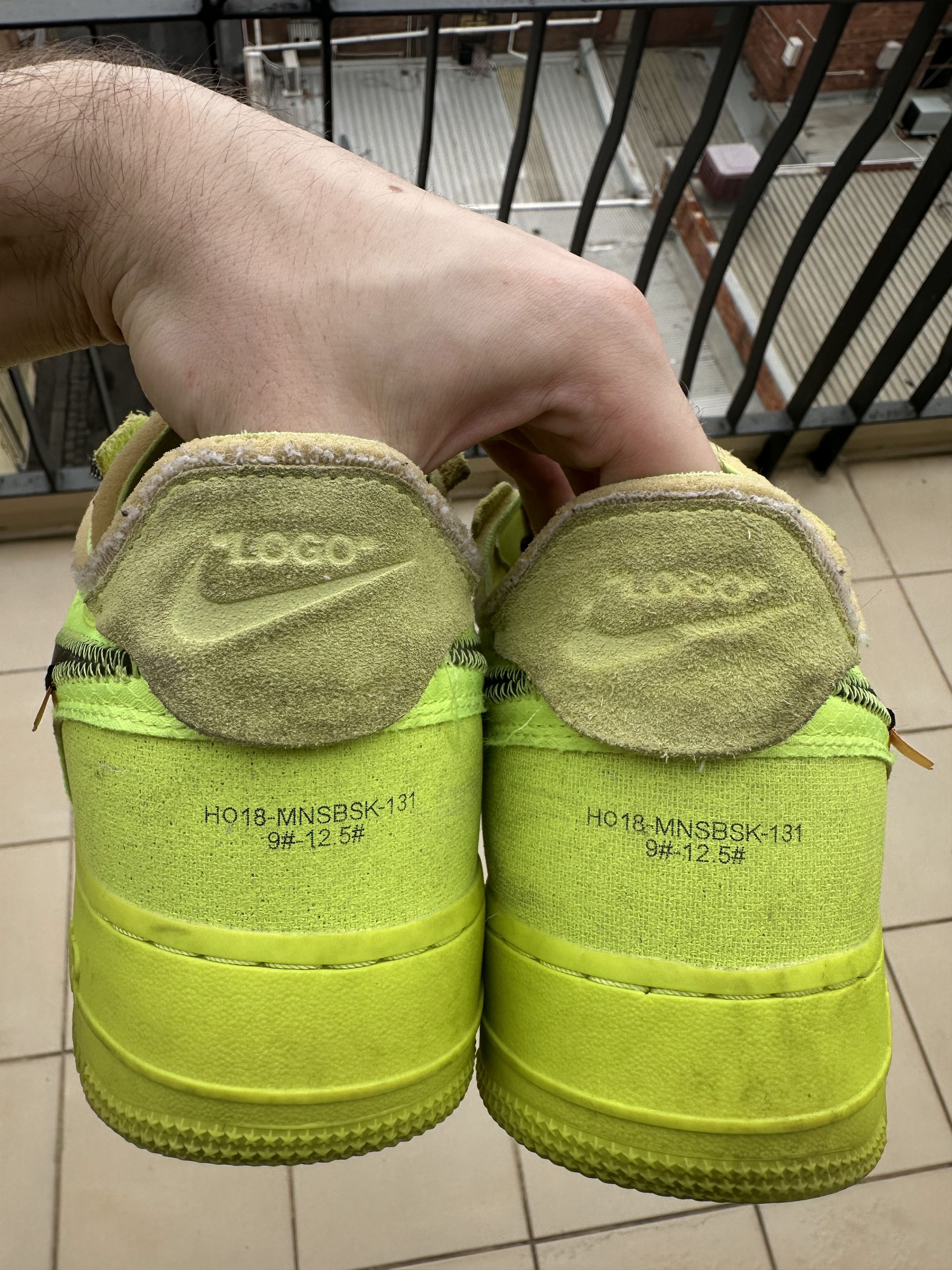Nike × Off-White Off white Nike Air Force 1 Volt Size US 12 / EU 45 - 9 Thumbnail