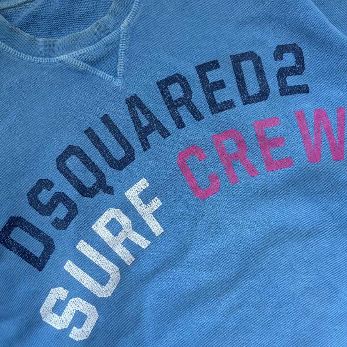 Dsquared2 Dsquared2 Surf Crew Washed Blue Sweatshirt Crewneck Y2K Size US M / EU 48-50 / 2 - 3 Thumbnail