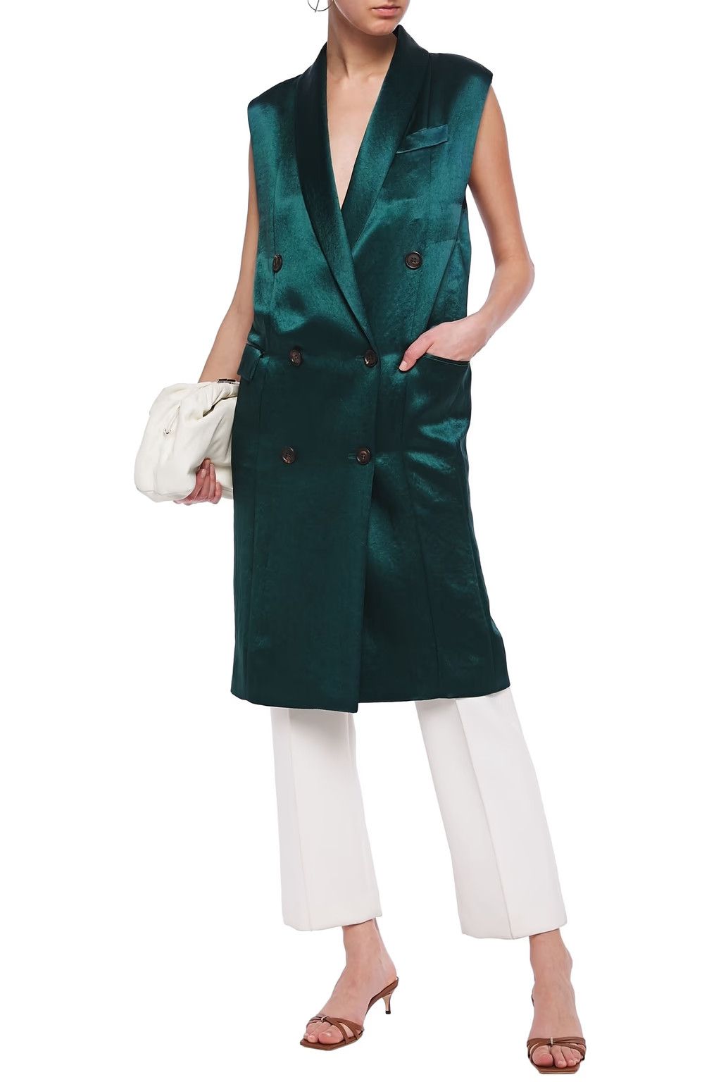 Brunello Cucinelli o1y0725 Pea Coat in Emerald Green Size M / US 6-8 / IT 42-44 - 2 Thumbnail