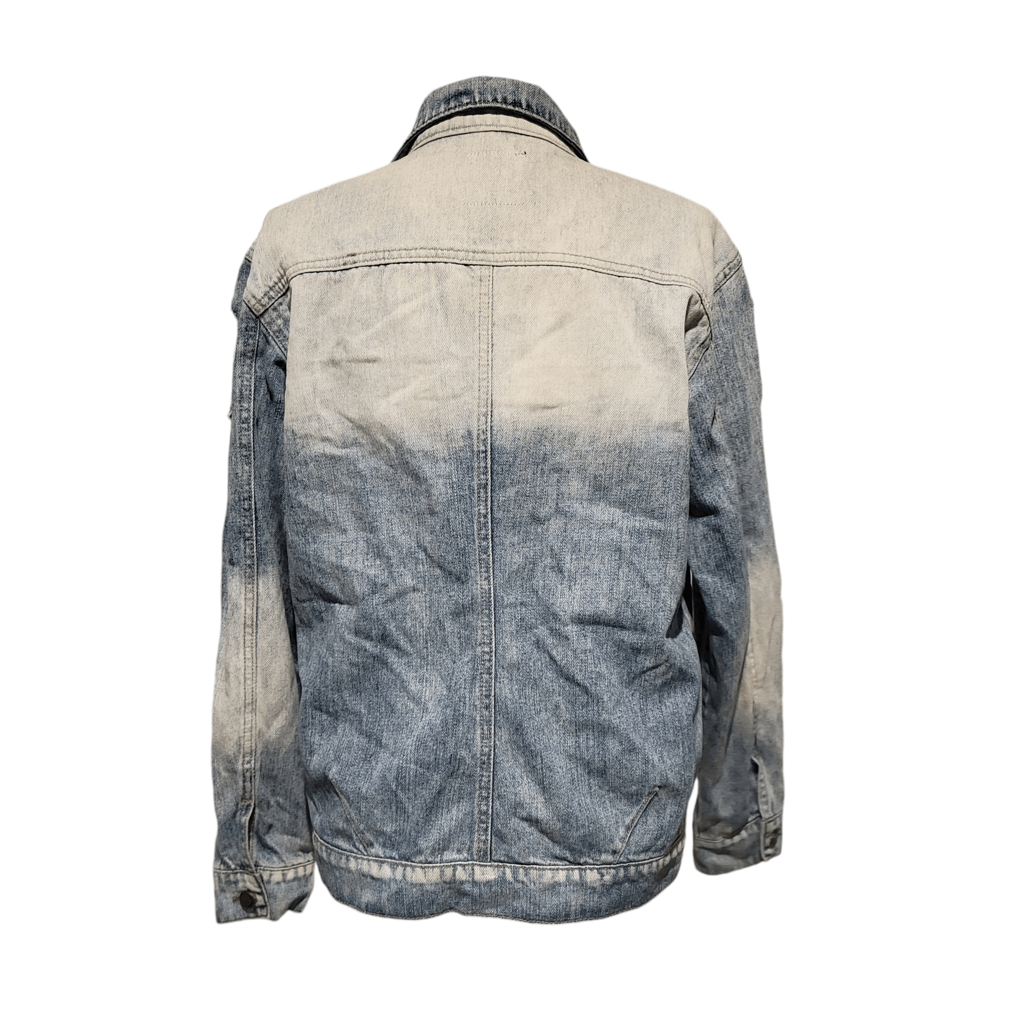 Jessica Simpson Jessica Simpson Distressed Faded Blue Denim Jean Jacket Size M / US 6-8 / IT 42-44 - 6 Thumbnail
