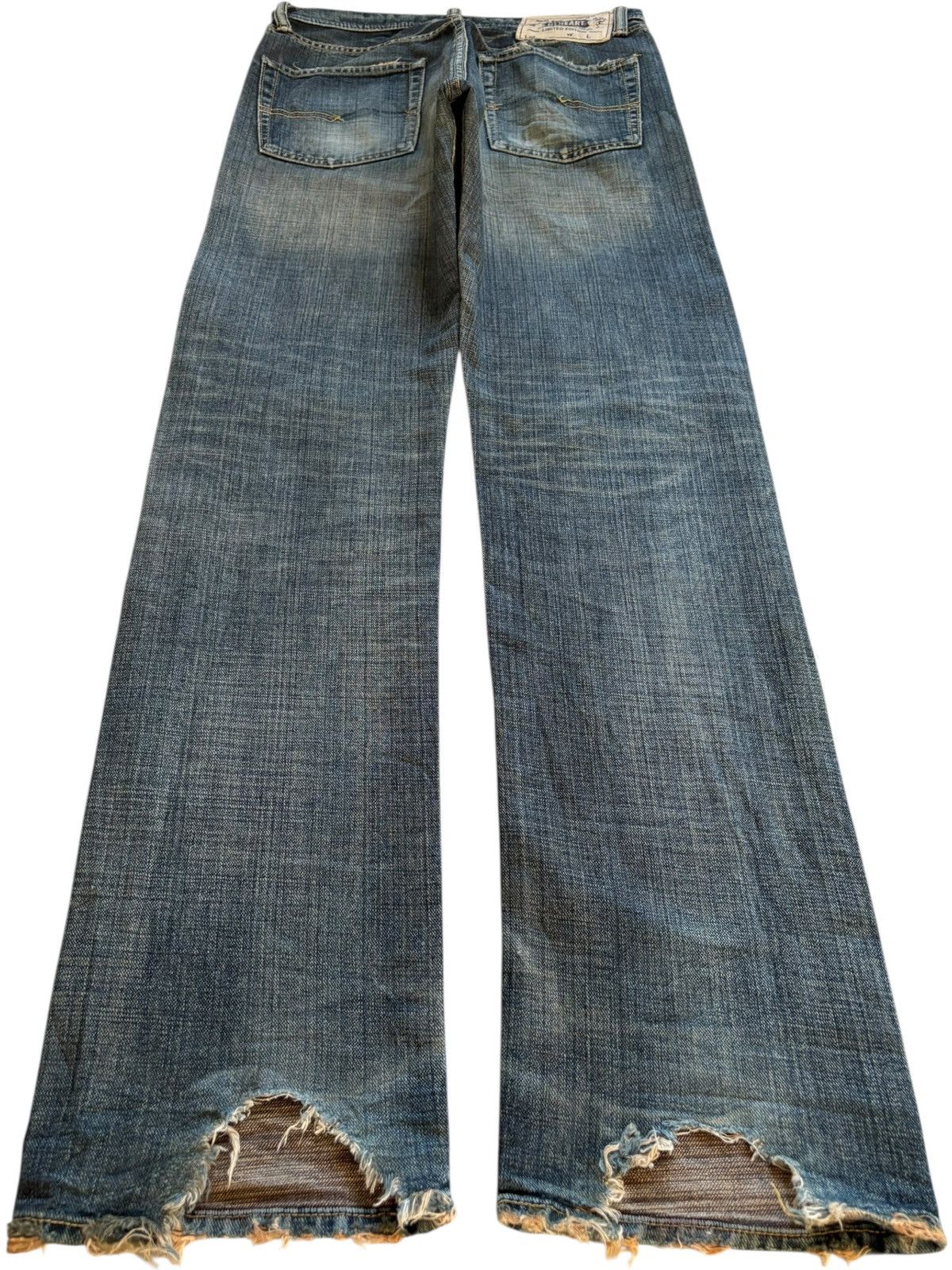 Japanese Brand Vintage Japanese Brand Rusty Mud Wash Ripped Loose Jeans Size US 31 - 2 Thumbnail