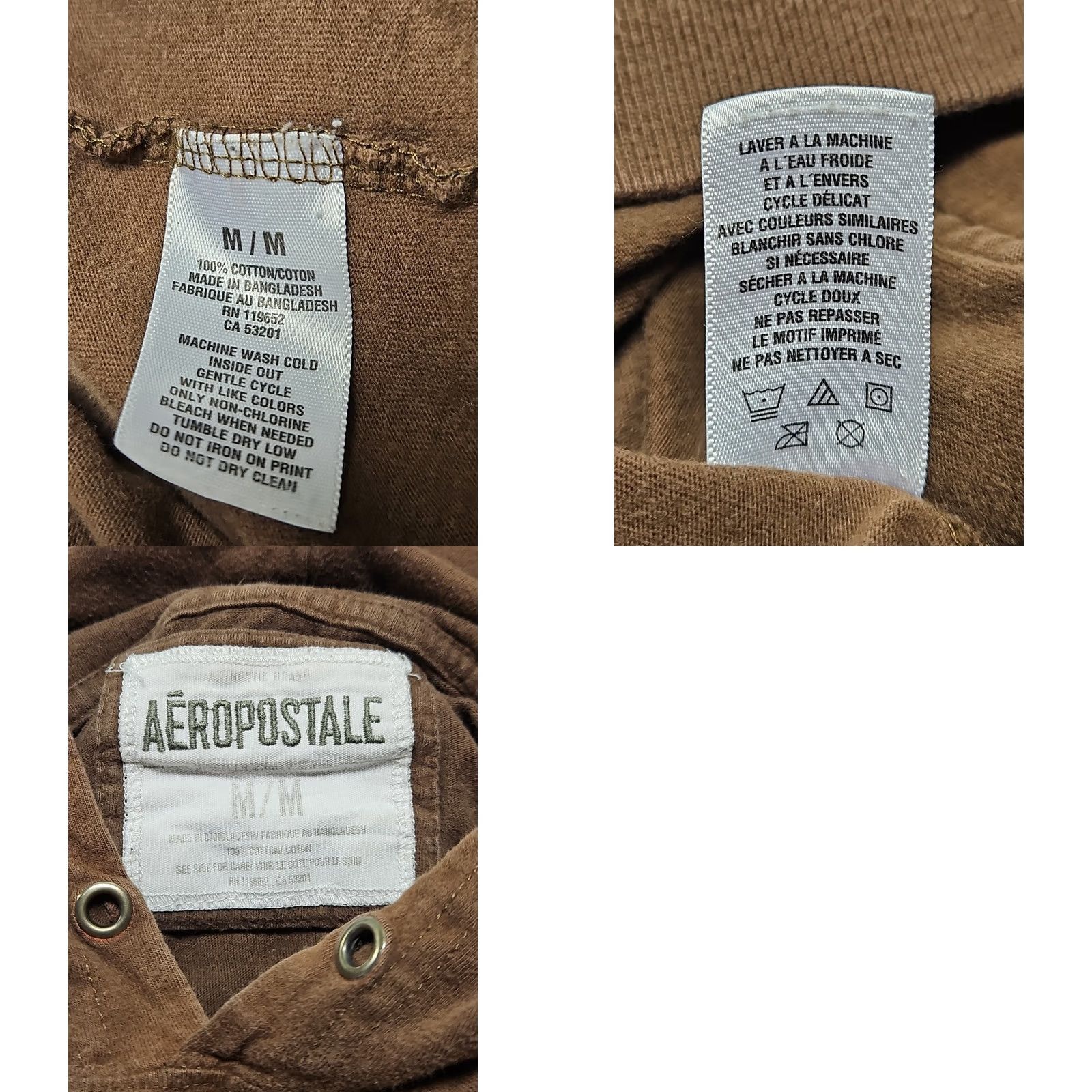 Aeropostale Y2K Aeropostale Brown Logo Hoodie Men’s M Sweatshirt Pullover Graphic Casual All Seasons Logo Accents Size US M / EU 48-50 / 2 - 8 Thumbnail