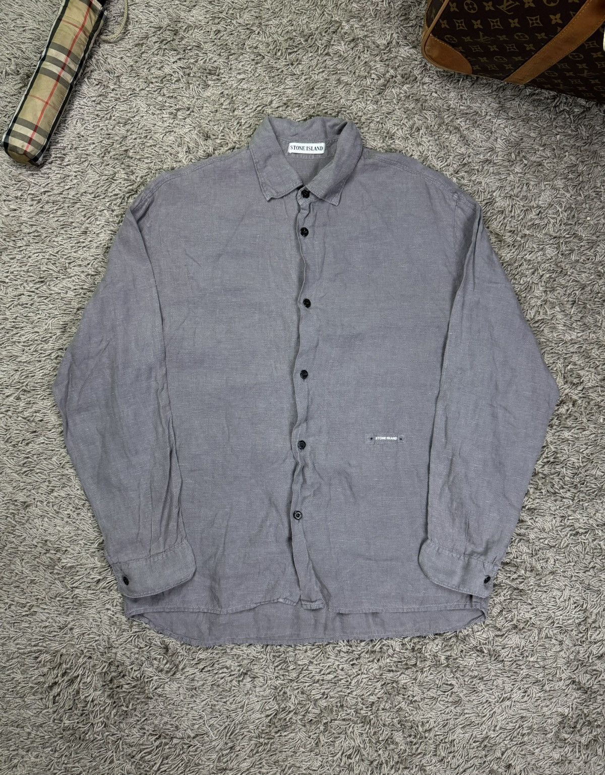 Massimo Osti × Stone Island Lino shirt Stone Island SI original casual old money item Size US L / EU 52-54 / 3 - 1 Thumbnail