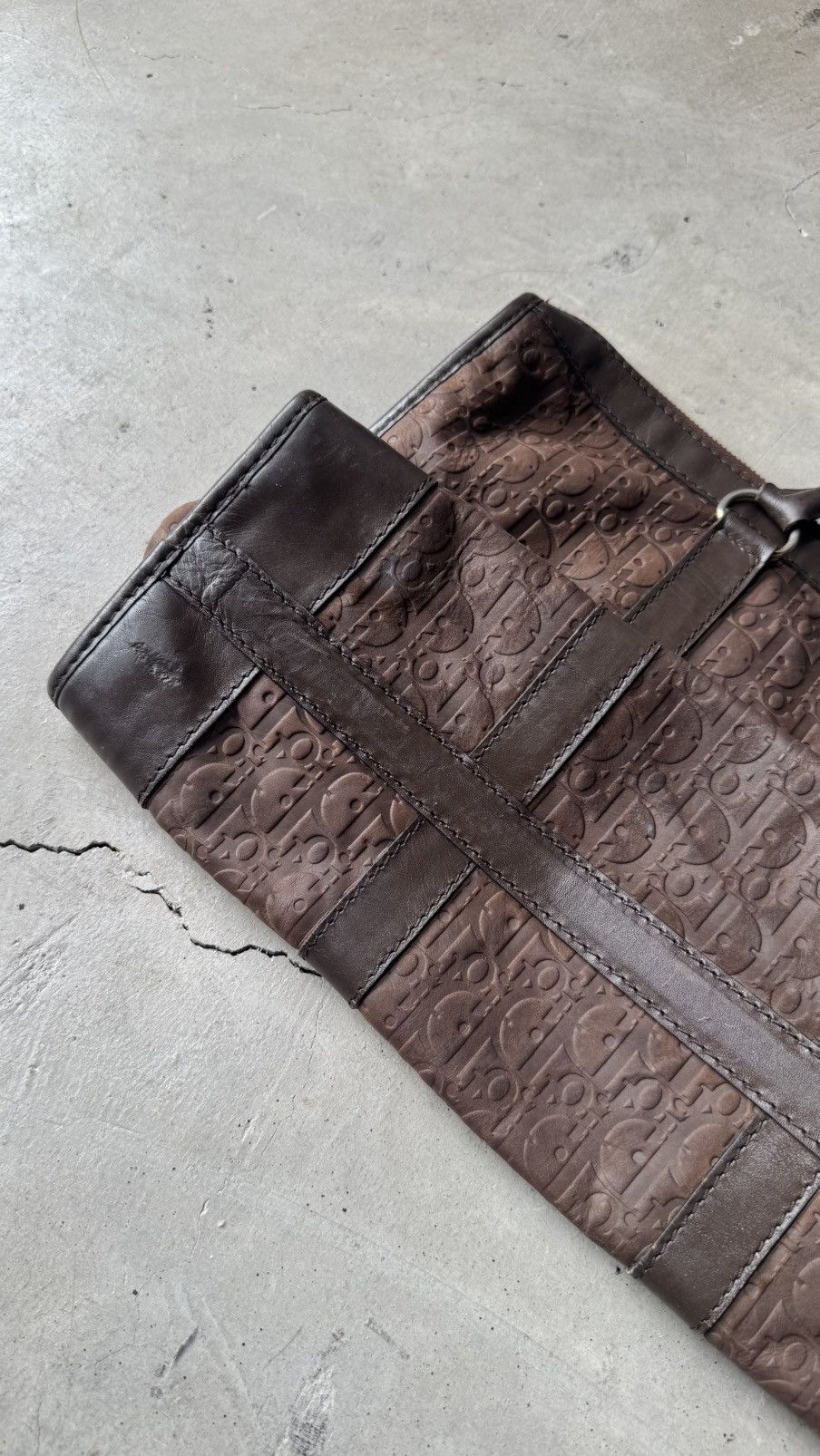 Dior Vintage Christian Dior Brown Suede Trotter Dior Emboss Size ONE SIZE - 5 Thumbnail