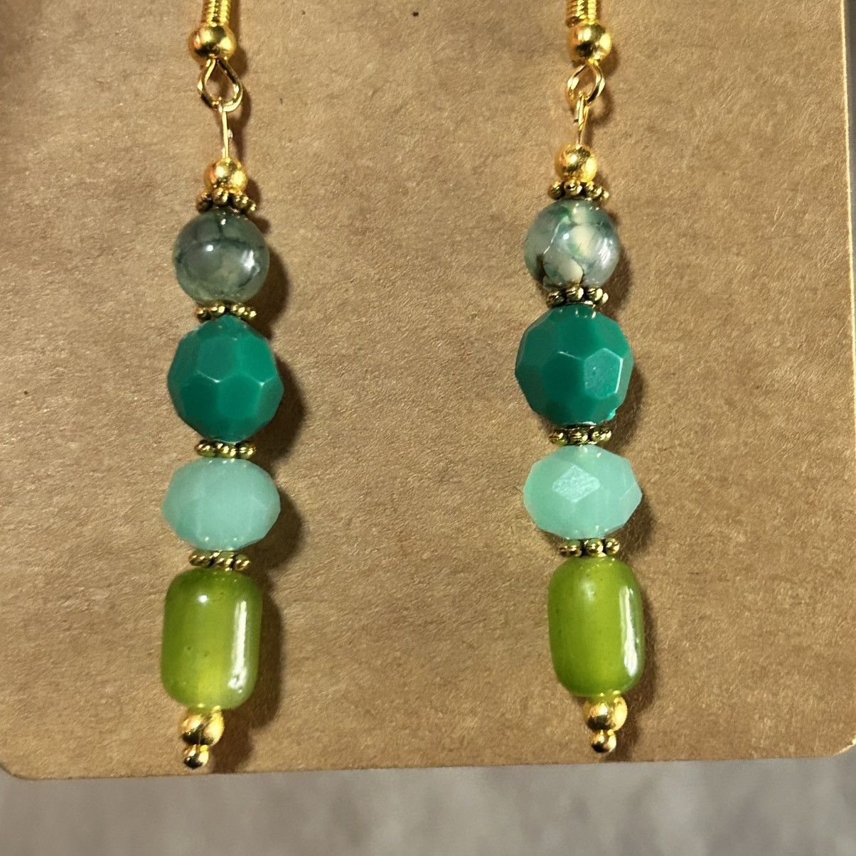 Handmade Handcrafted elegant cat eye glass crystal earrings Size ONE SIZE - 3 Thumbnail