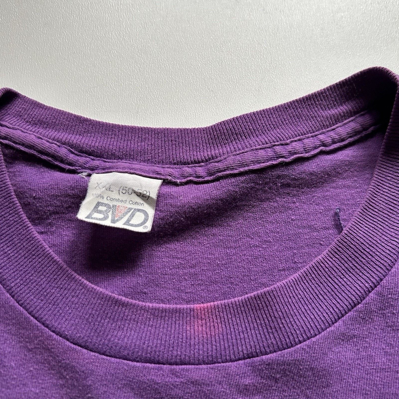 Vintage Vintage Sun Faded Purple Pocket T Shirt XL 90s Single Stitch Size US XL / EU 56 / 4 - 4 Thumbnail