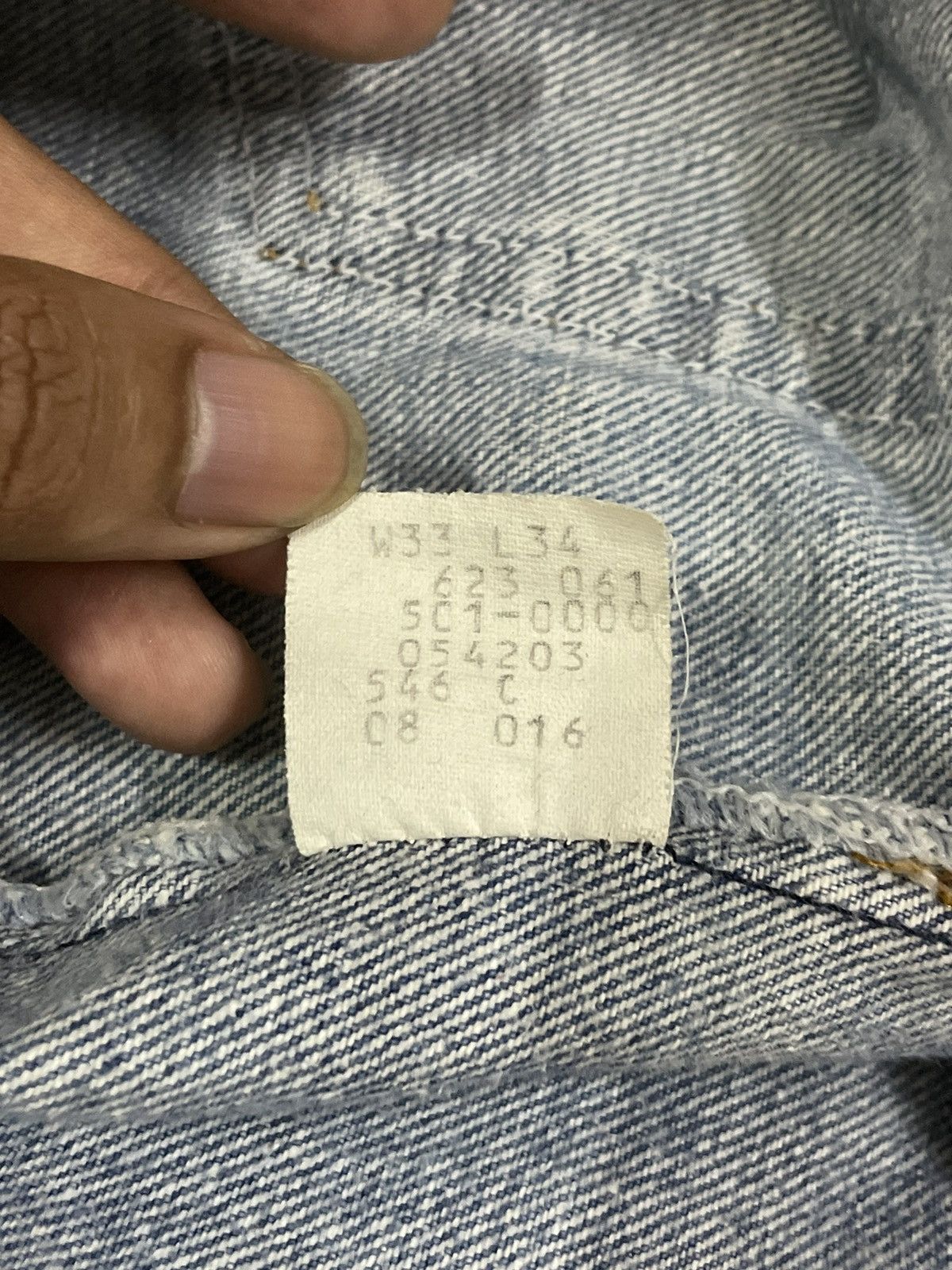Levi's Vintage Clothing Vintage 80s Levi’s 501 Straight Cut Blue Wash Denim #546 Size US 31 - 14 Thumbnail