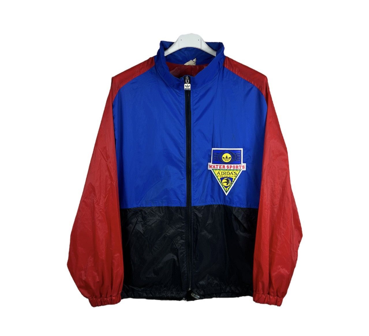 Adidas Vintage 80s Adidas nylon windbreaker jacket water sports Size US M / EU 48-50 / 2 - 1 Thumbnail