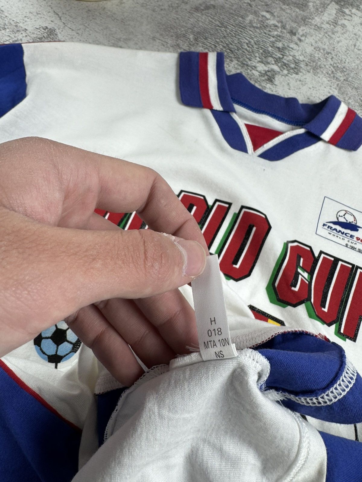 Vintage FRANCE 1998 1994 World Cup National Soccer Football 90s Jersey White T Shirt Tee Size US S / EU 44-46 / 1 - 11 Thumbnail