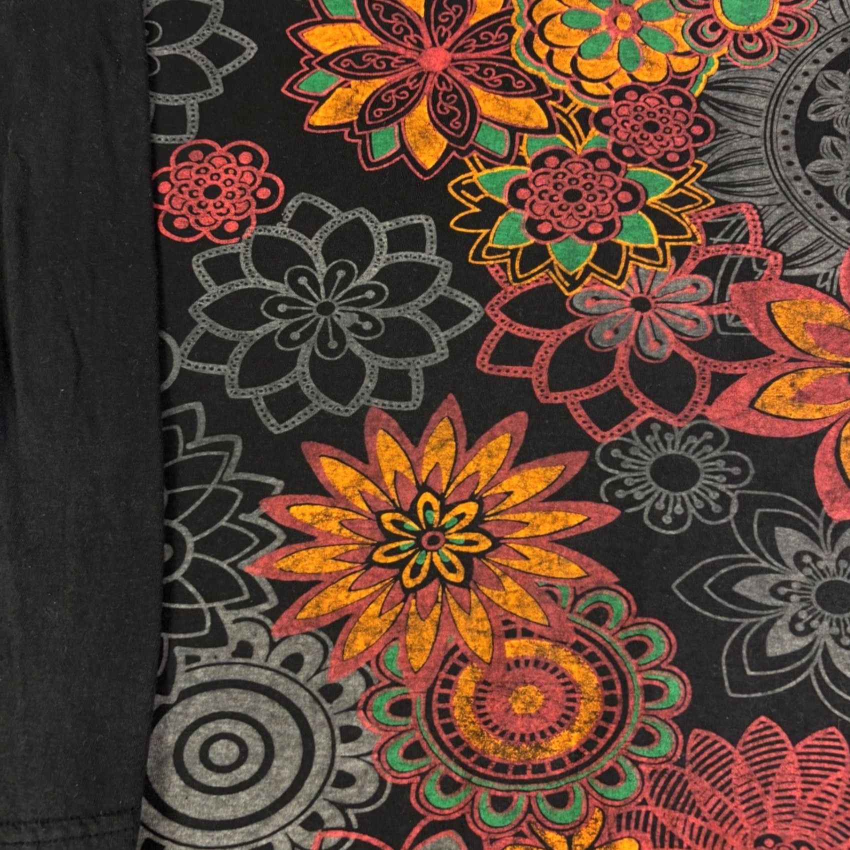 Vintage Grateful Dead Floral Mandala Embroidered Tunic Top Long Sleeve Black Small Size S / US 4 / IT 40 - 7 Thumbnail