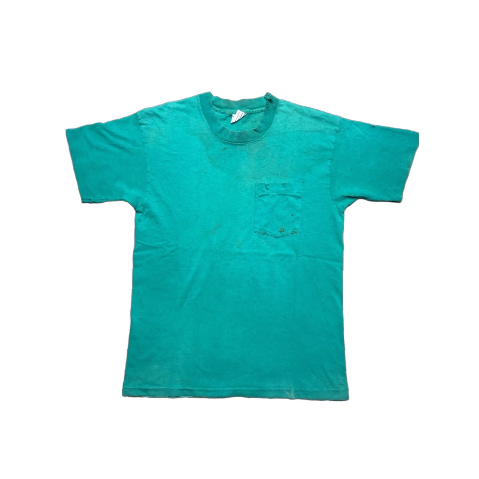 AQUA VINTAGE Trend Basics T-Shirt Mens Pocket Grunge 90s Large Teal Blue Size L Size US L / EU 52-54 / 3 - 1 Thumbnail