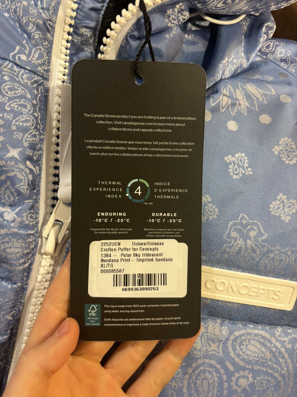 Canada Goose Canada Goose x Concepts ‘Blue Bandana’ Crofton Puffer Parka Size US XL / EU 56 / 4 - 7 Thumbnail