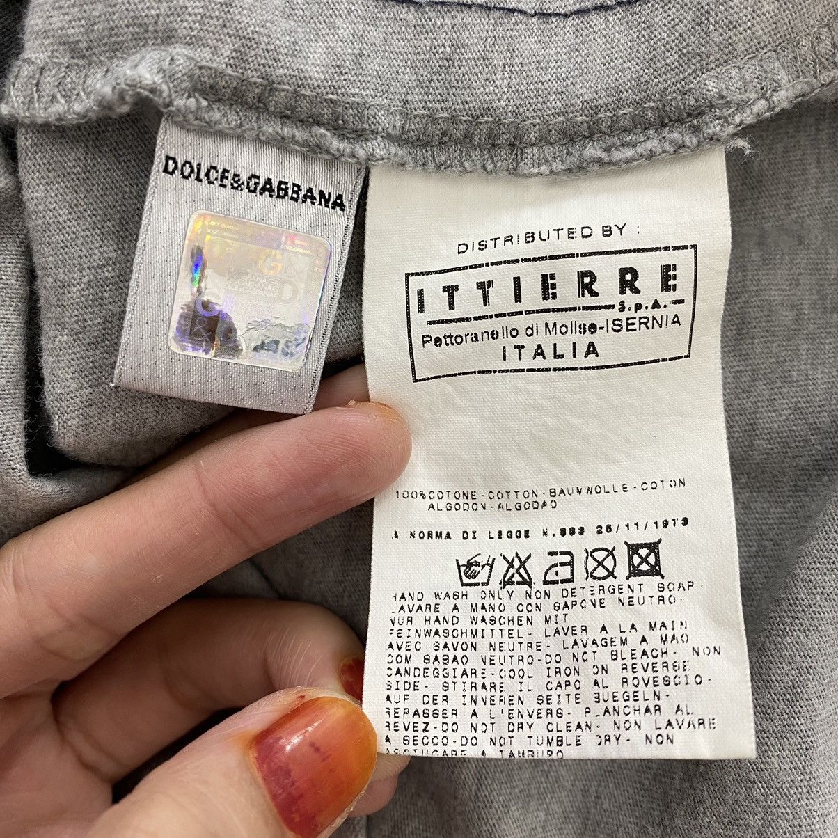 Dolce & Gabbana DOLCE & GABBANA D&G V-neck Style Slim Grey Short Sleeve Size L / US 10 / IT 46 - 5 Thumbnail