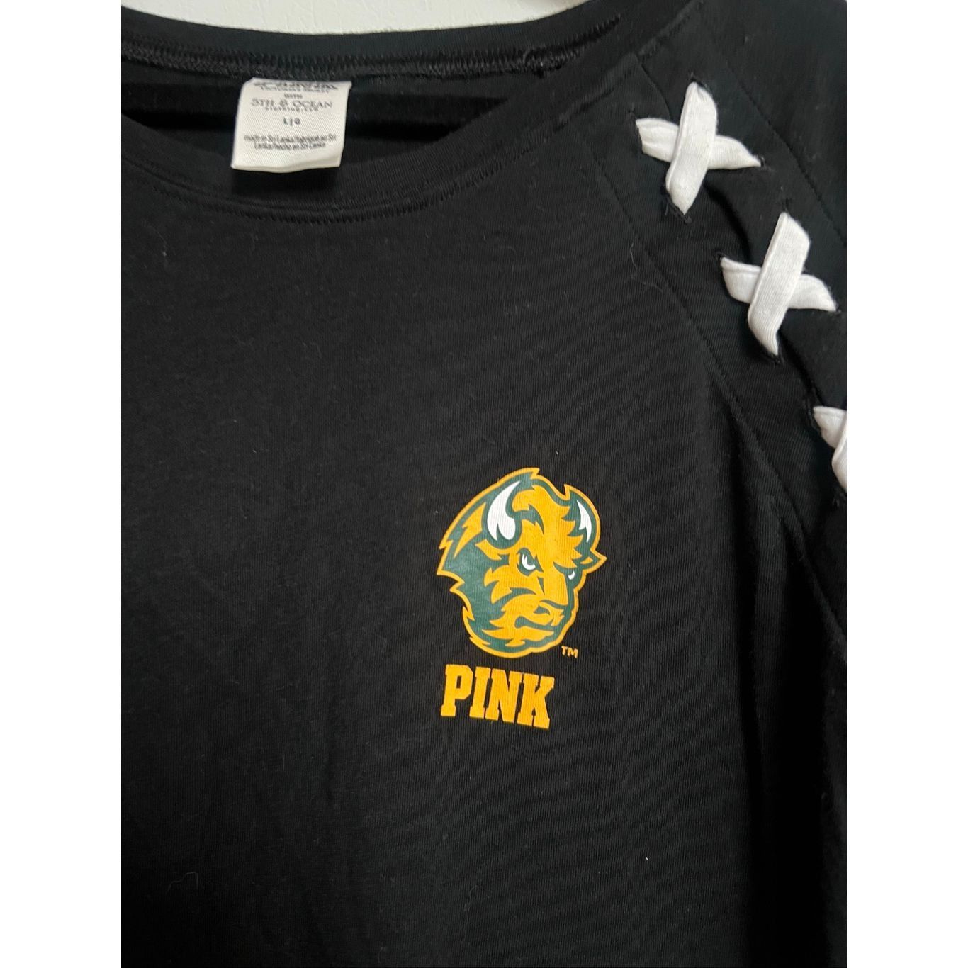 Pink PINK By Victoria’s Secret NDSU Bison T-shirt Woman’s Size La Size L / US 10 / IT 46 - 2 Thumbnail