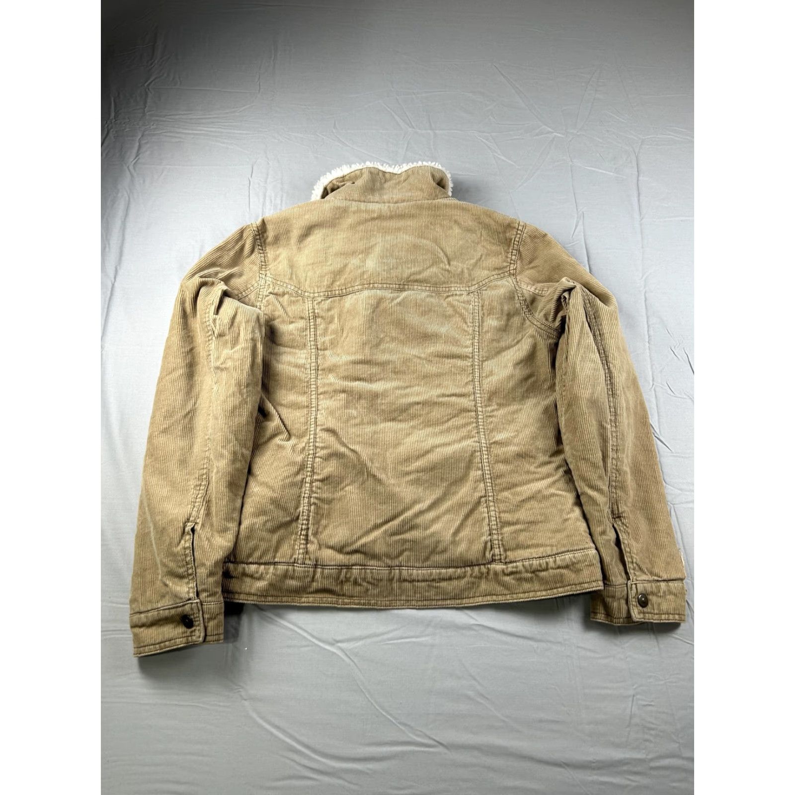 American Eagle Outfitters VINTAGE American Eagle Outfitters Jacket Womens M Corduroy Trucker Beige Tan Sherpa Lined Button Front Pockets Casual Fall Winter Womens Size M / US 6-8 / IT 42-44 - 3 Thumbnail