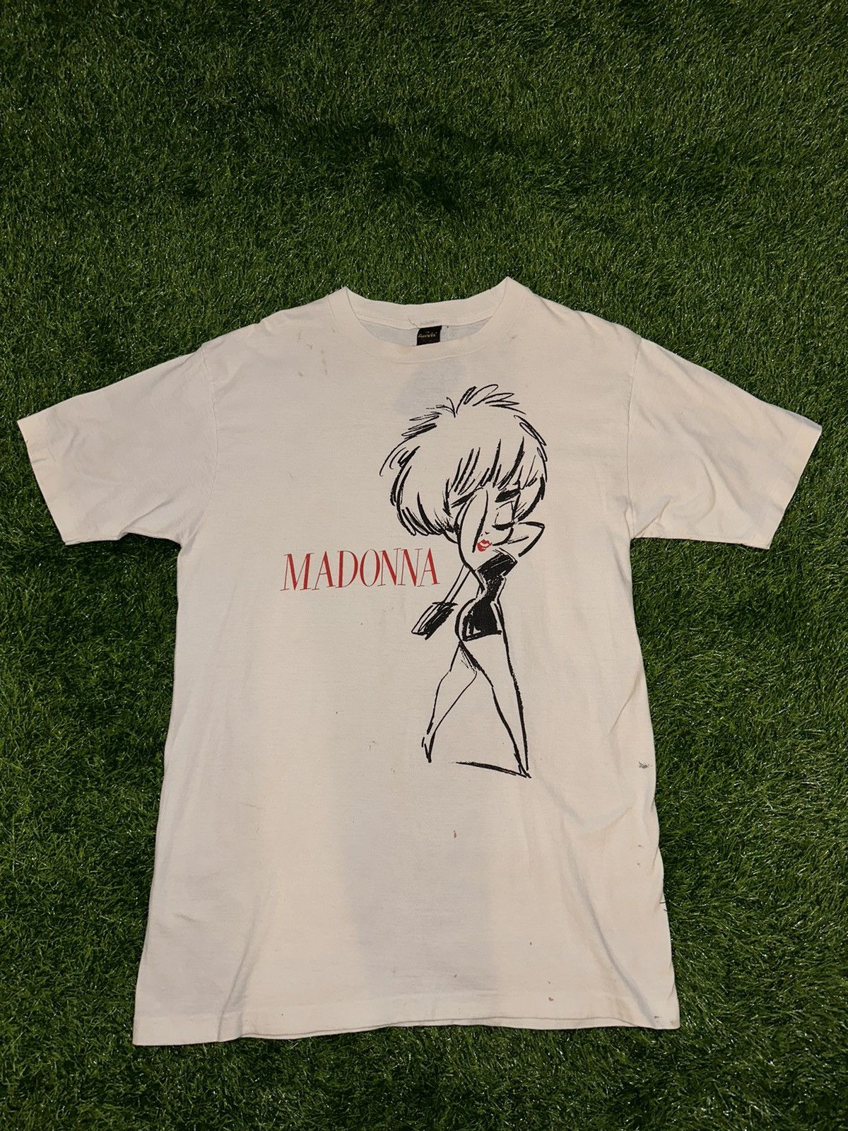 image of Vintage Madonna Whos That Girl 1987 Promo Tee Shirt Size XL in White, Men's