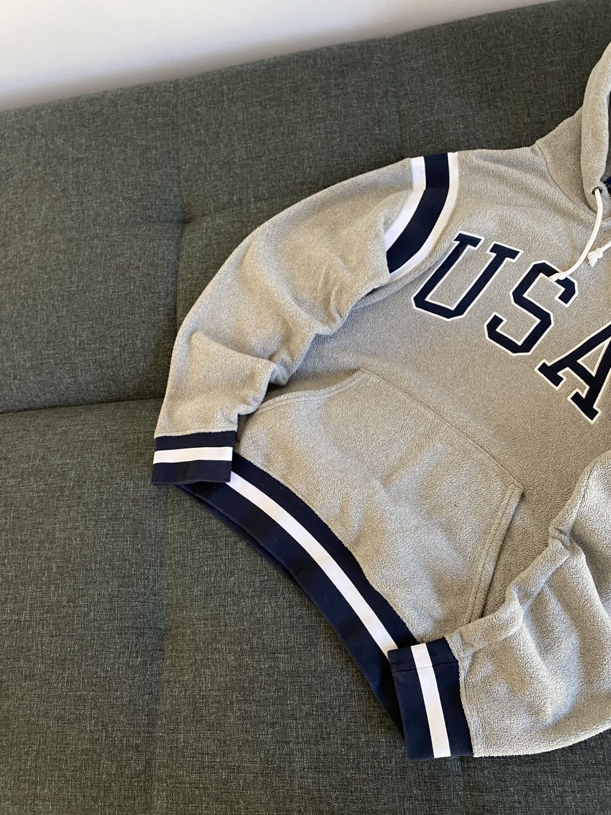 Polo Ralph Lauren Polo Ralph Lauren Vintage Fleece Hoodie USA Big logo Japanes Size US M / EU 48-50 / 2 - 10 Thumbnail