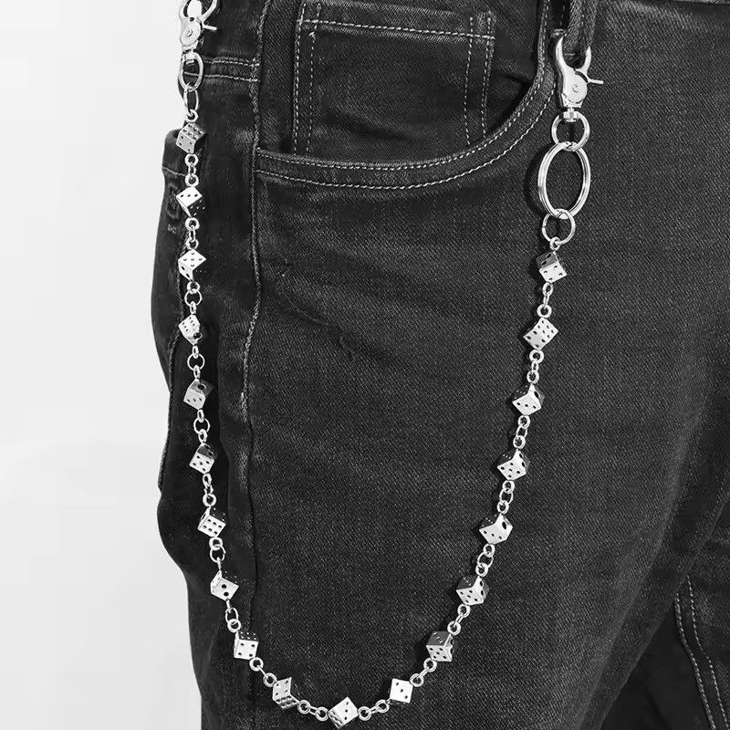 Japanese Brand Retro Dice Skull Pants Chain Size ONE SIZE - 1 Thumbnail