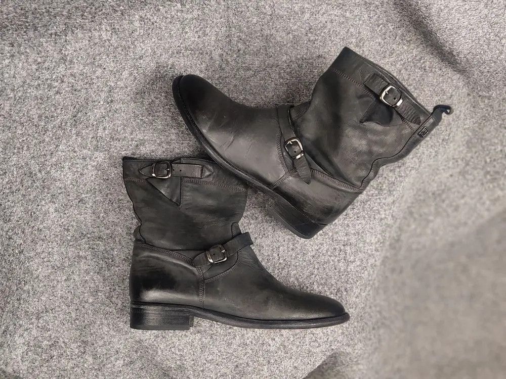 Belstaff Belstaff Endurance motorcycle Ankle Black Leather Logo Boots Size US 10 / IT 40 - 1 Thumbnail