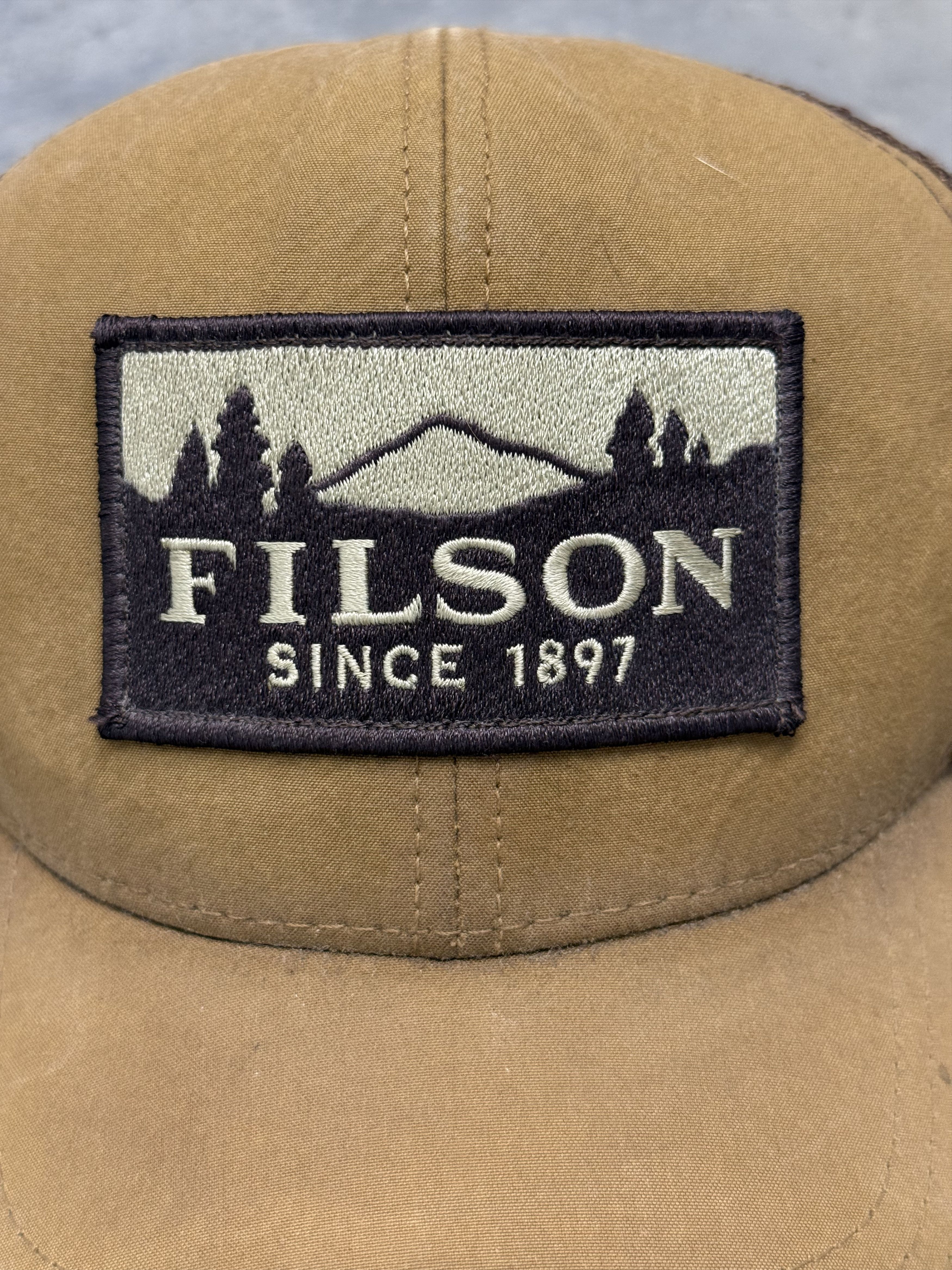 Filson Filson Made In USA Logger Mesh Strapback Waxed Hat MiUSA Size ONE SIZE - 2 Thumbnail