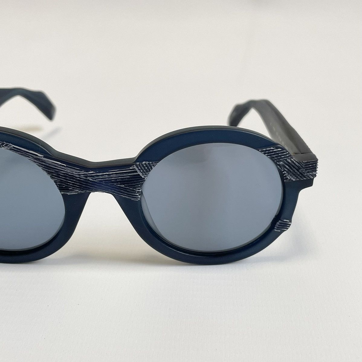 Yohji Yamamoto YY 5019 Blue Round Frame Sunglasses Size ONE SIZE - 3 Thumbnail
