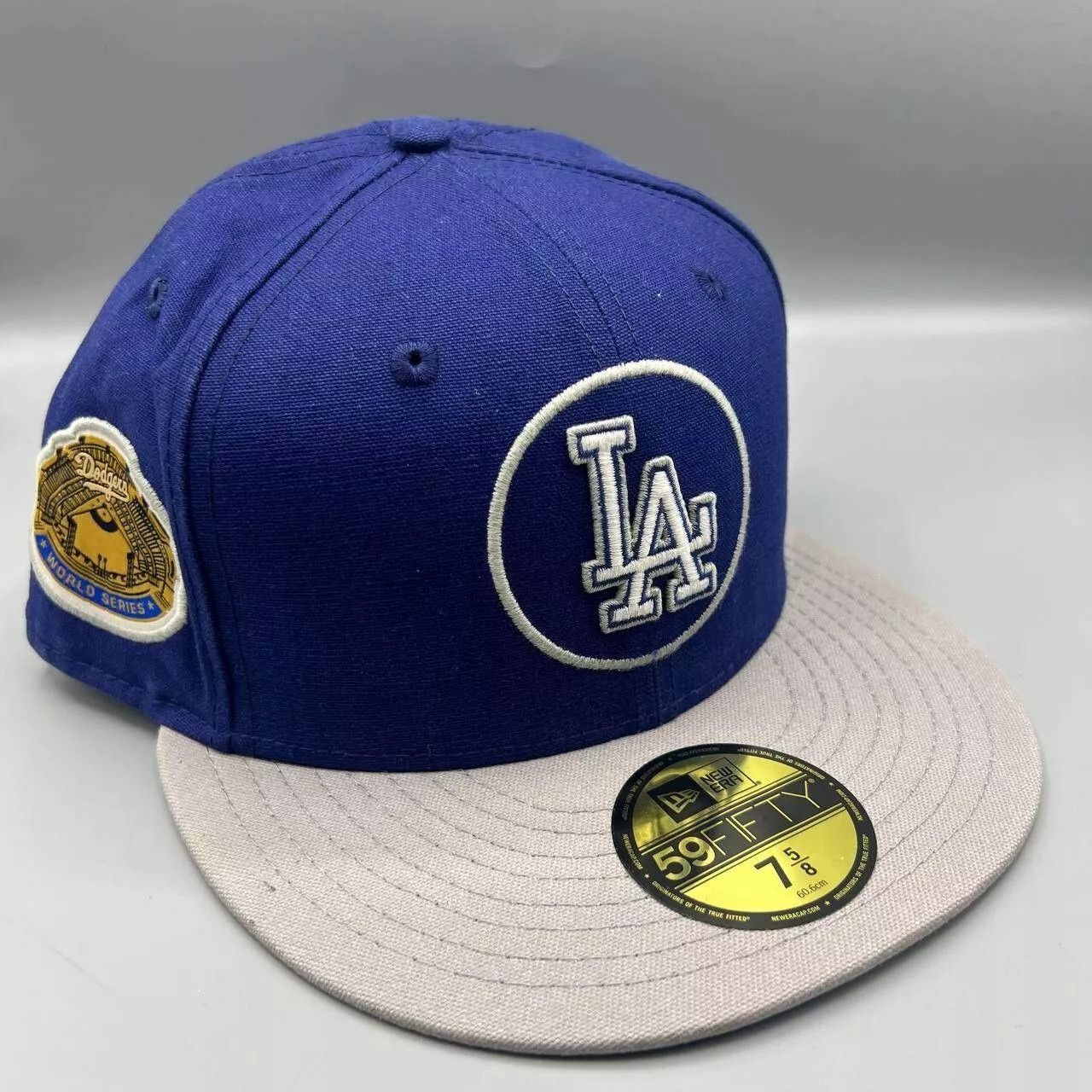 New Era Los Angeles LA Dodgers Hat Men 7 5/8 Blue Green MLB Fitted 