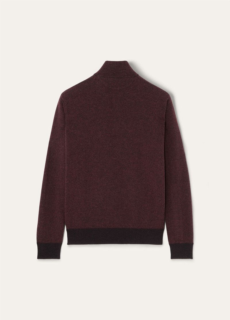 Loro Piana o1w1db10226 FAG4525 Roadster Mezzocollo Sweater in Burgundy Size US S / EU 44-46 / 1 - 6 Thumbnail