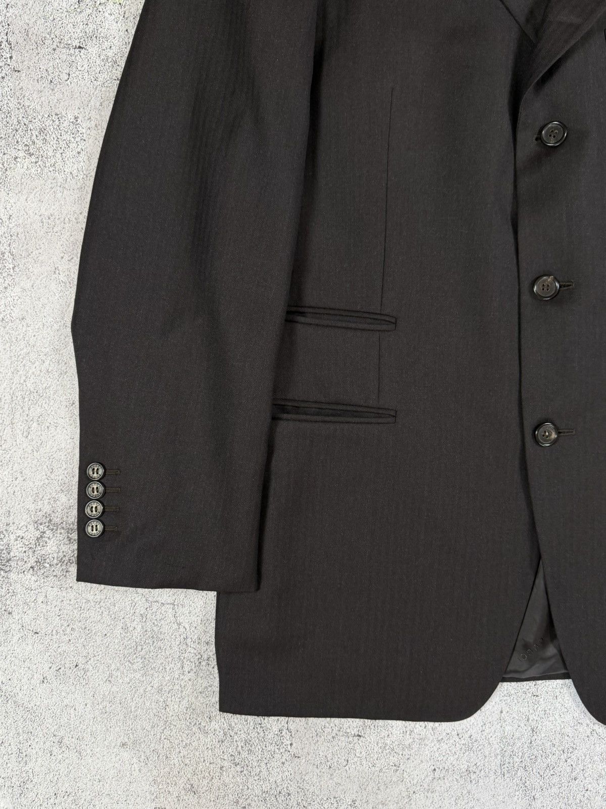 Gucci Gucci Classic Black Suit | Original | Size 52 | Size 52L - 4 Thumbnail