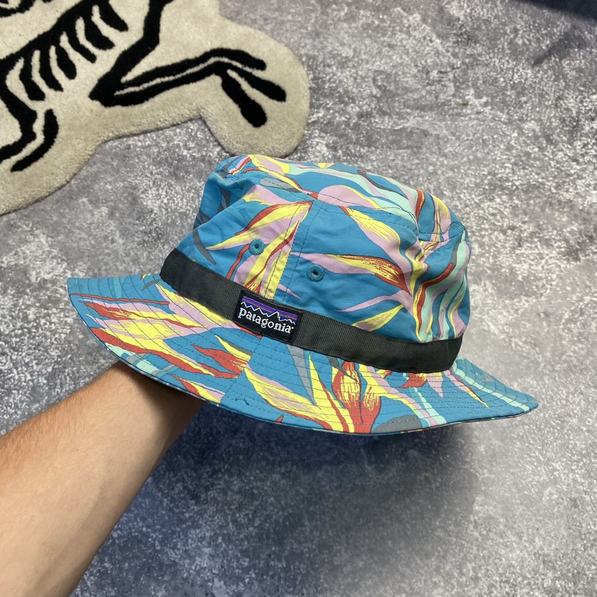 Patagonia × Vintage Vintage Patagonia Small Logo Graphic print summer hat Size ONE SIZE - 1 Thumbnail
