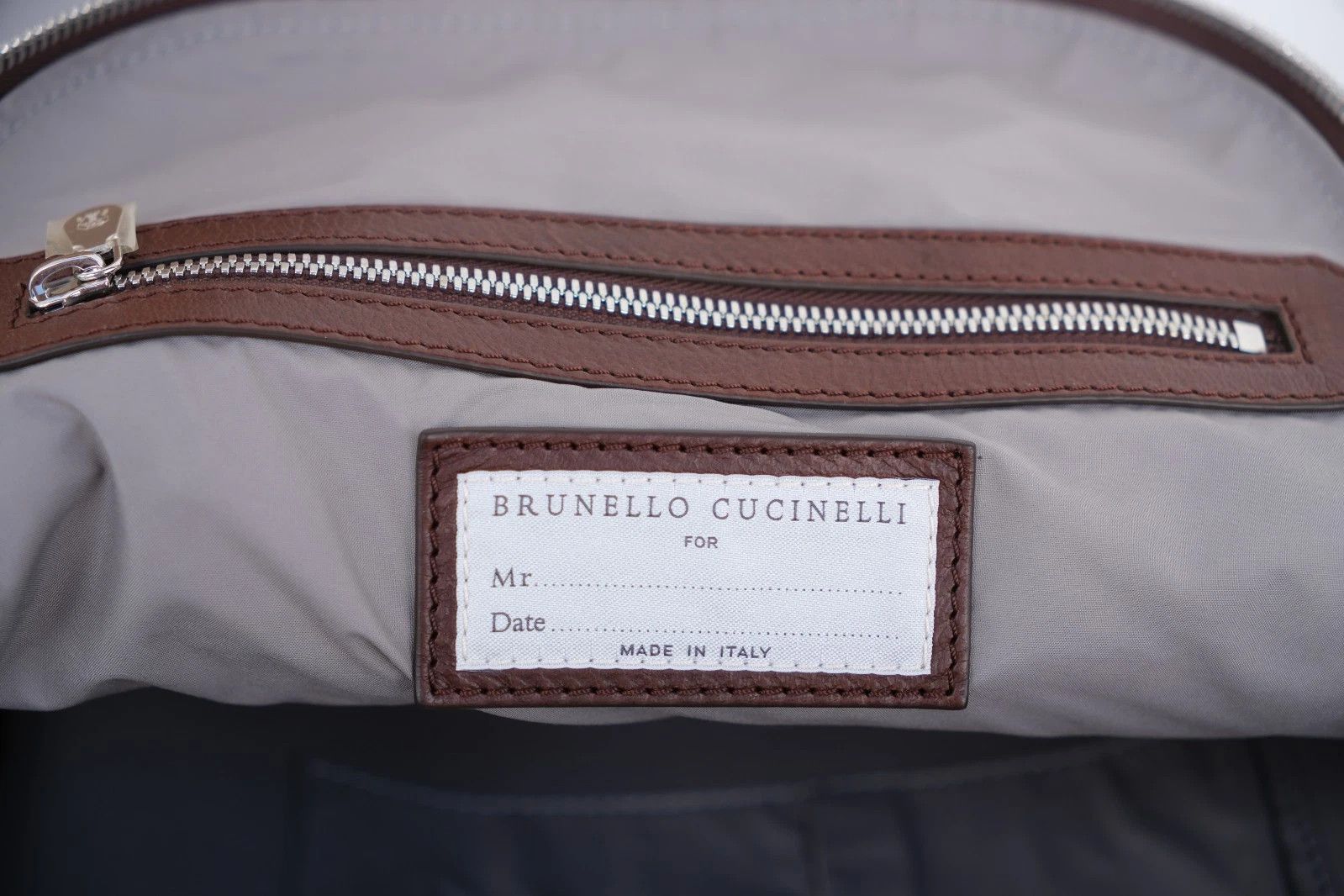 Brunello Cucinelli NEW BRUNELLO CUCINELLI Canvas and Leather Backpack Size ONE SIZE - 8 Thumbnail