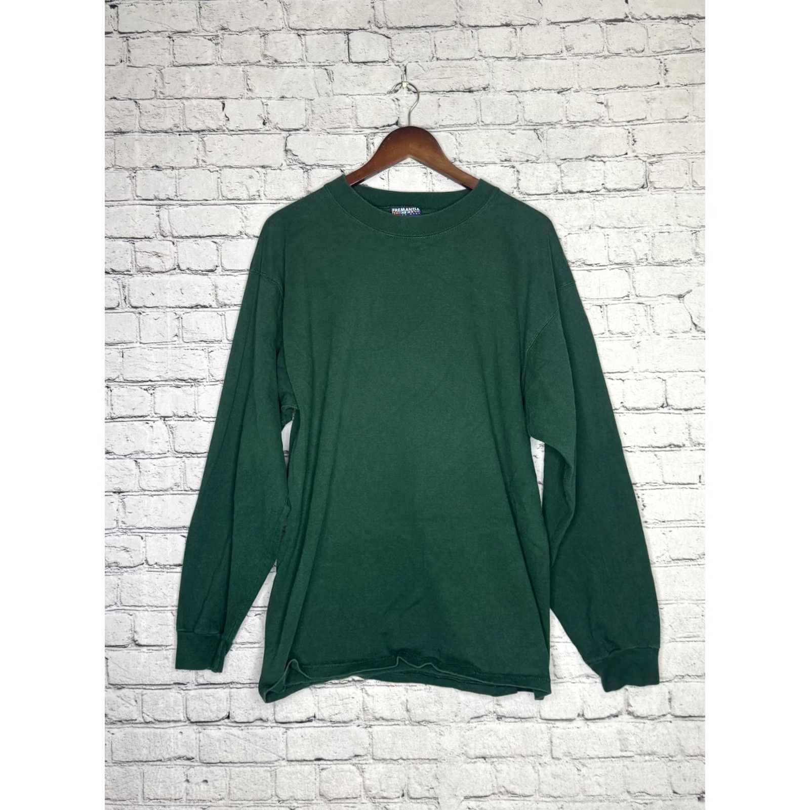 Vintage VINTAGE Fremantle Men's Large Long Sleeve Shirt Green Size US L / EU 52-54 / 3 - 2 Thumbnail