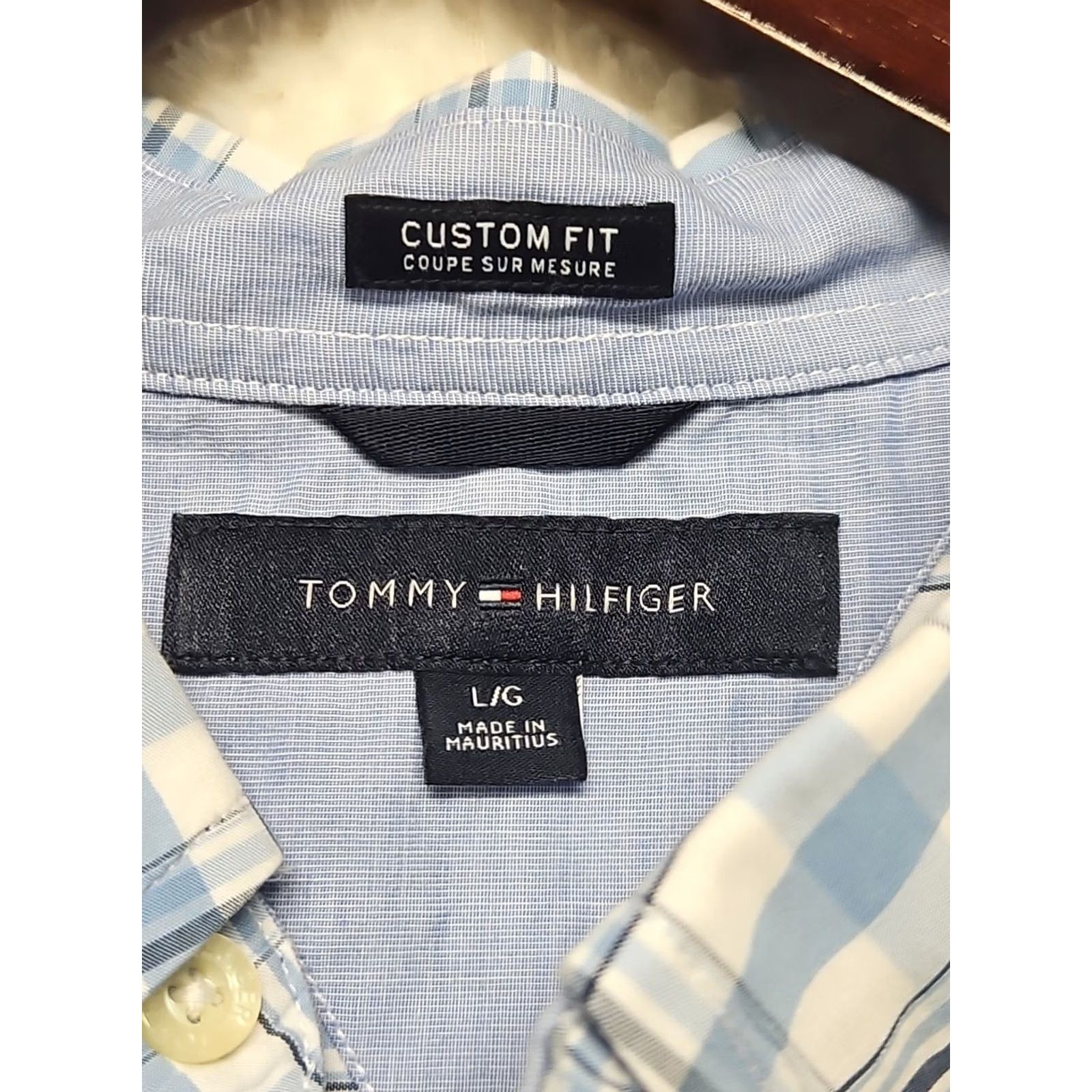 Tommy Hilfiger Tommy Hilfiger Custom Fit Shirt Men’s Large Blue Plaid Short Sleeve Shirt Button-Up Casual Size US M / EU 48-50 / 2 - 4 Thumbnail