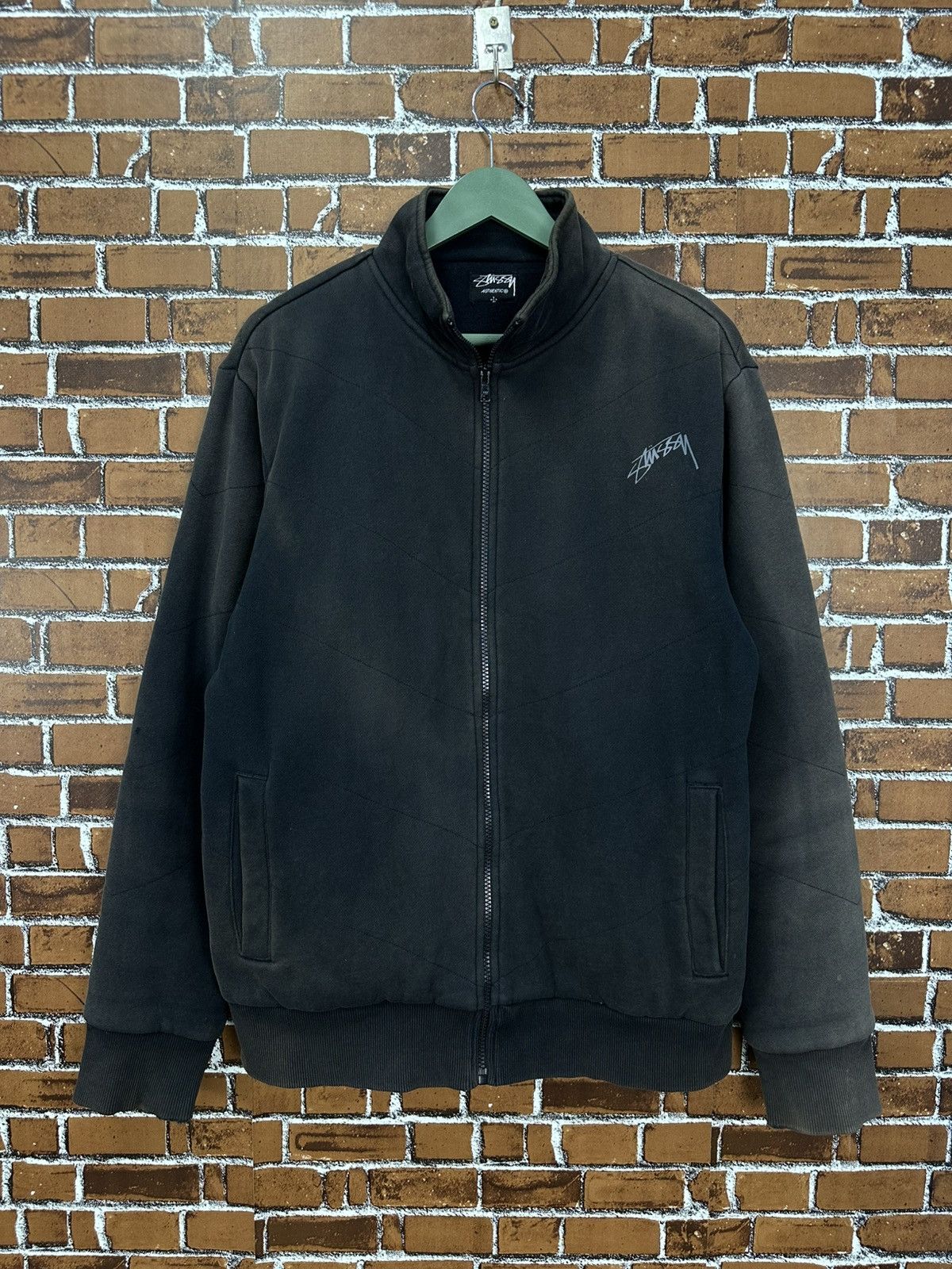 Stussy Vintage Sunfaded Washed Stussy Zipper Sweat Z407 Size US L / EU 52-54 / 3 - 1 Thumbnail