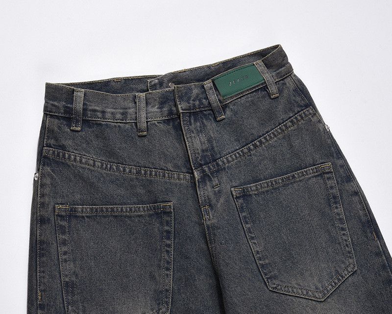 Vintage American retro washed distressed wide-leg jeans for men Size US 32 / EU 48 - 3 Thumbnail