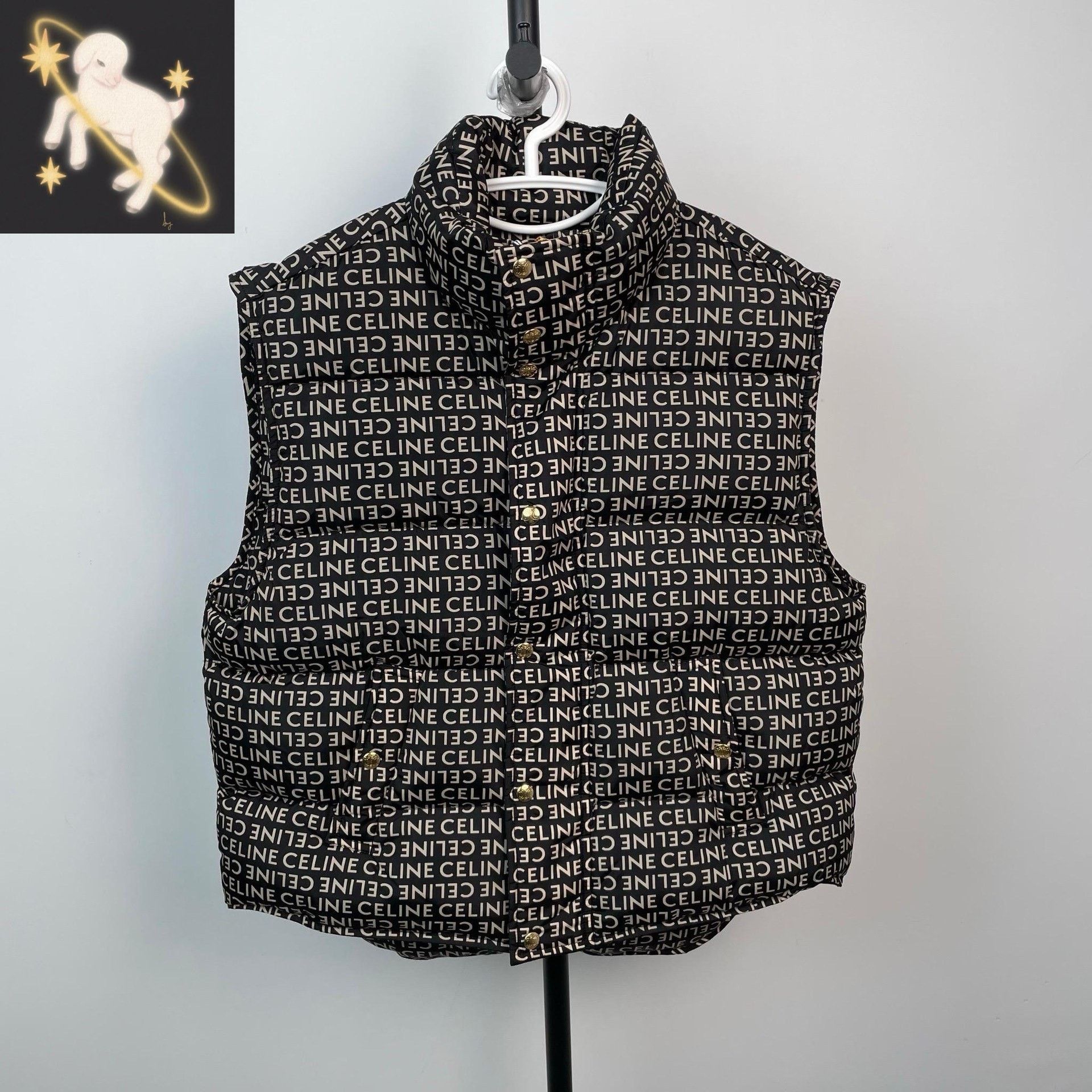 Celine Celine Retro Down Black Vest L Women Size L / US 10 / IT 46 - 1 Thumbnail
