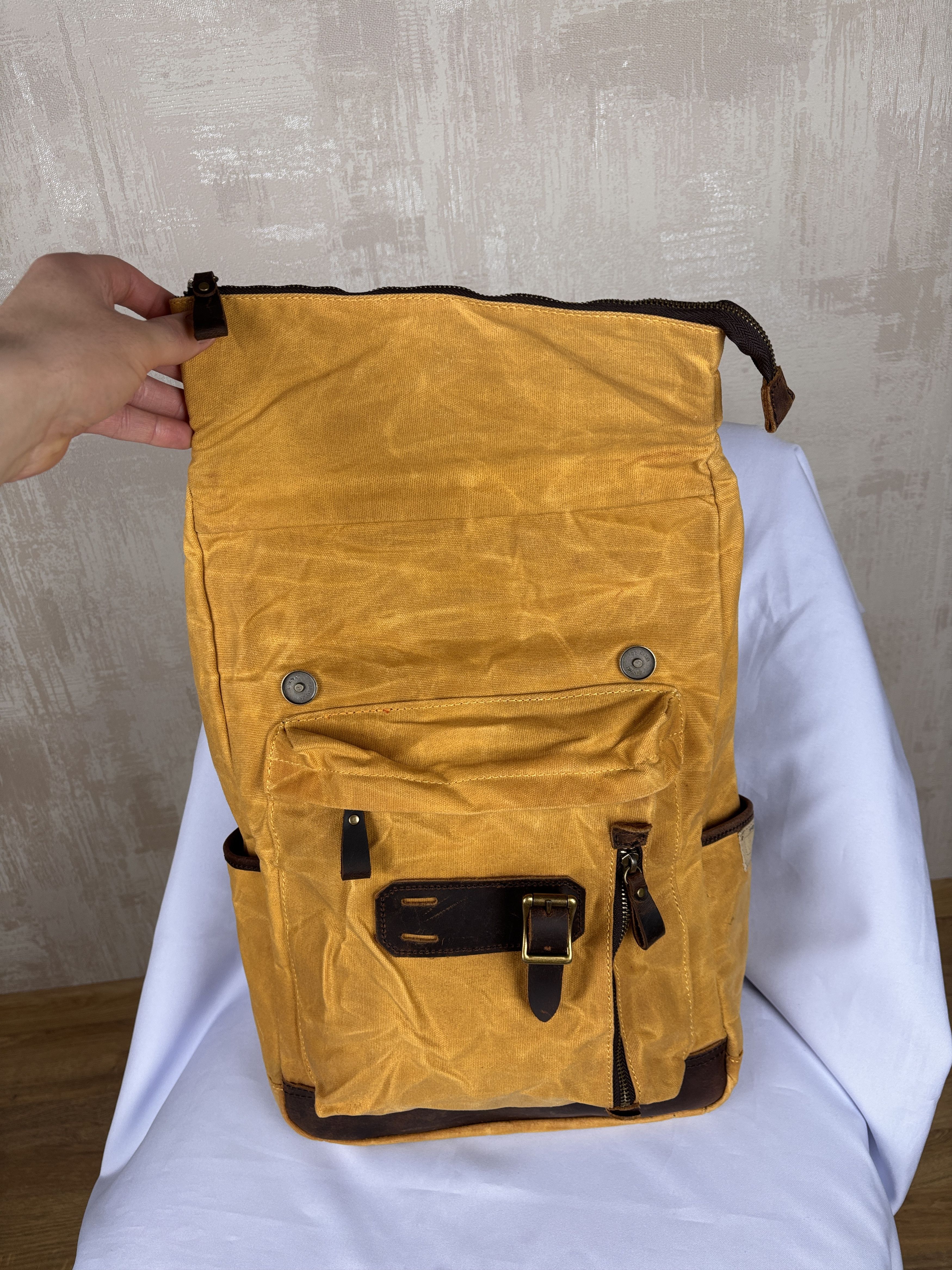 Other Gandys Canvas Wax Waxed Cotton Backpack Travel Outdoor Size ONE SIZE - 8 Thumbnail
