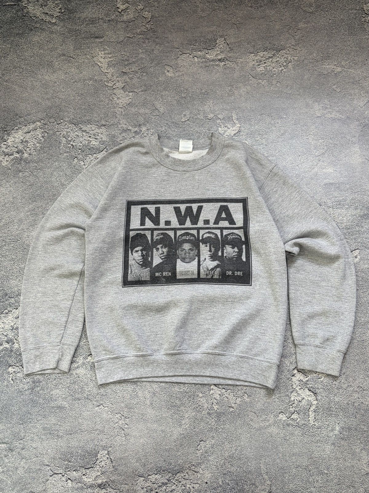 Gildan Vintage N.W.A. Hip Hop Rap Sweatshirt Grey S Size US S / EU 44-46 / 1 - 1 Thumbnail
