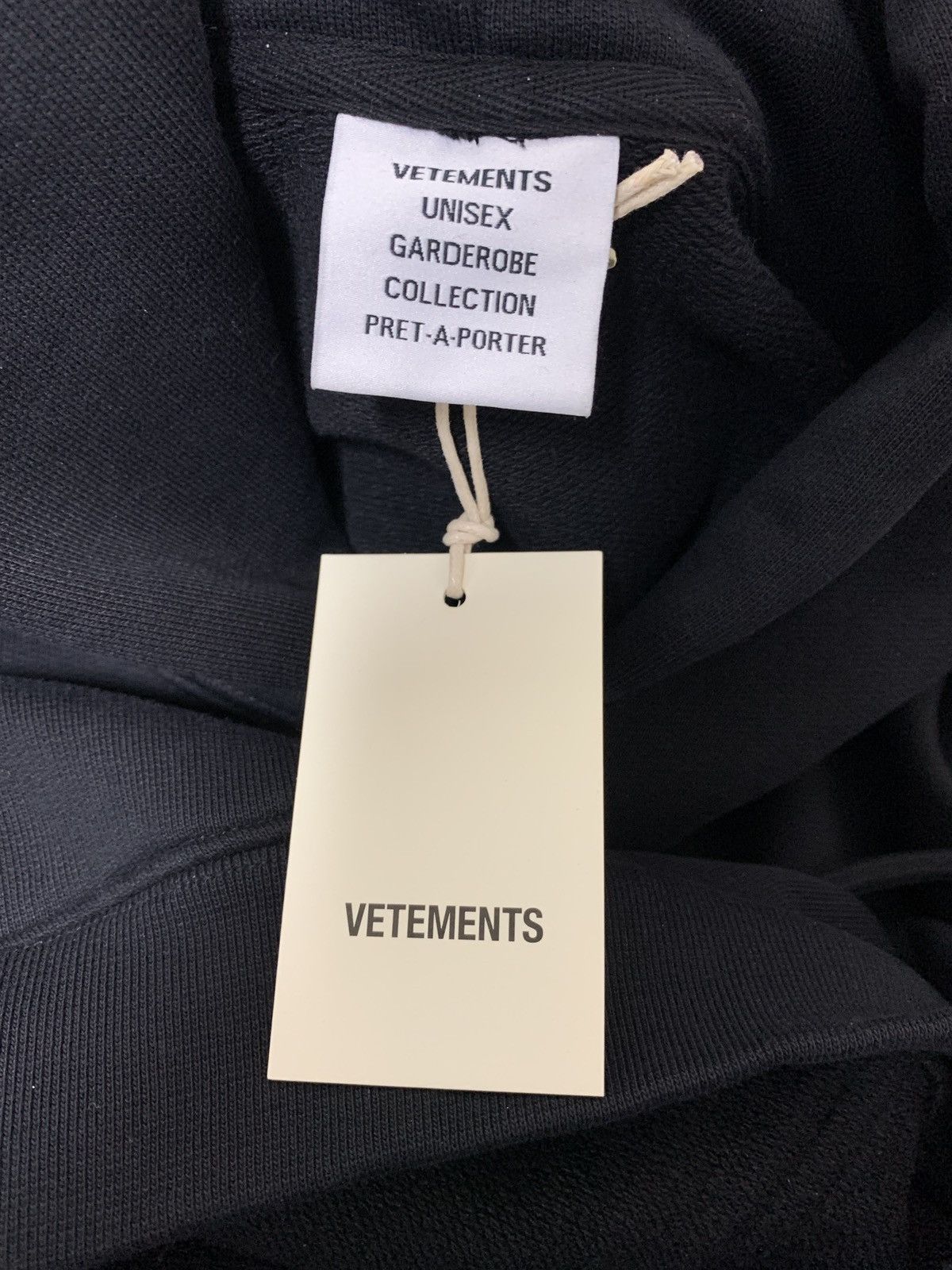 Vetements Vetements Side Logo Tape Oversized Hoodie Black Size US XL / EU 56 / 4 - 7 Thumbnail