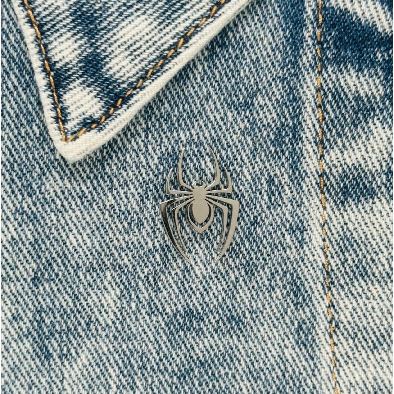 Other Gothic Spider Brooch Stainless Steel Badge Pins Silver Metal Size ONE SIZE - 1 Thumbnail