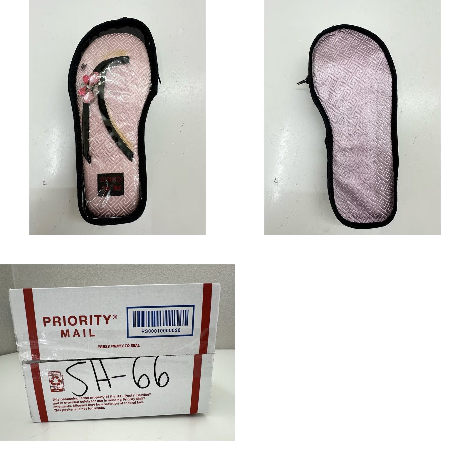 Pinko Chilis Womens Flip Flops Size 6 Pink Rhinestone Butterfly Suede Thong 80s 90s NEW Size US 6 / IT 36 - 9 Thumbnail