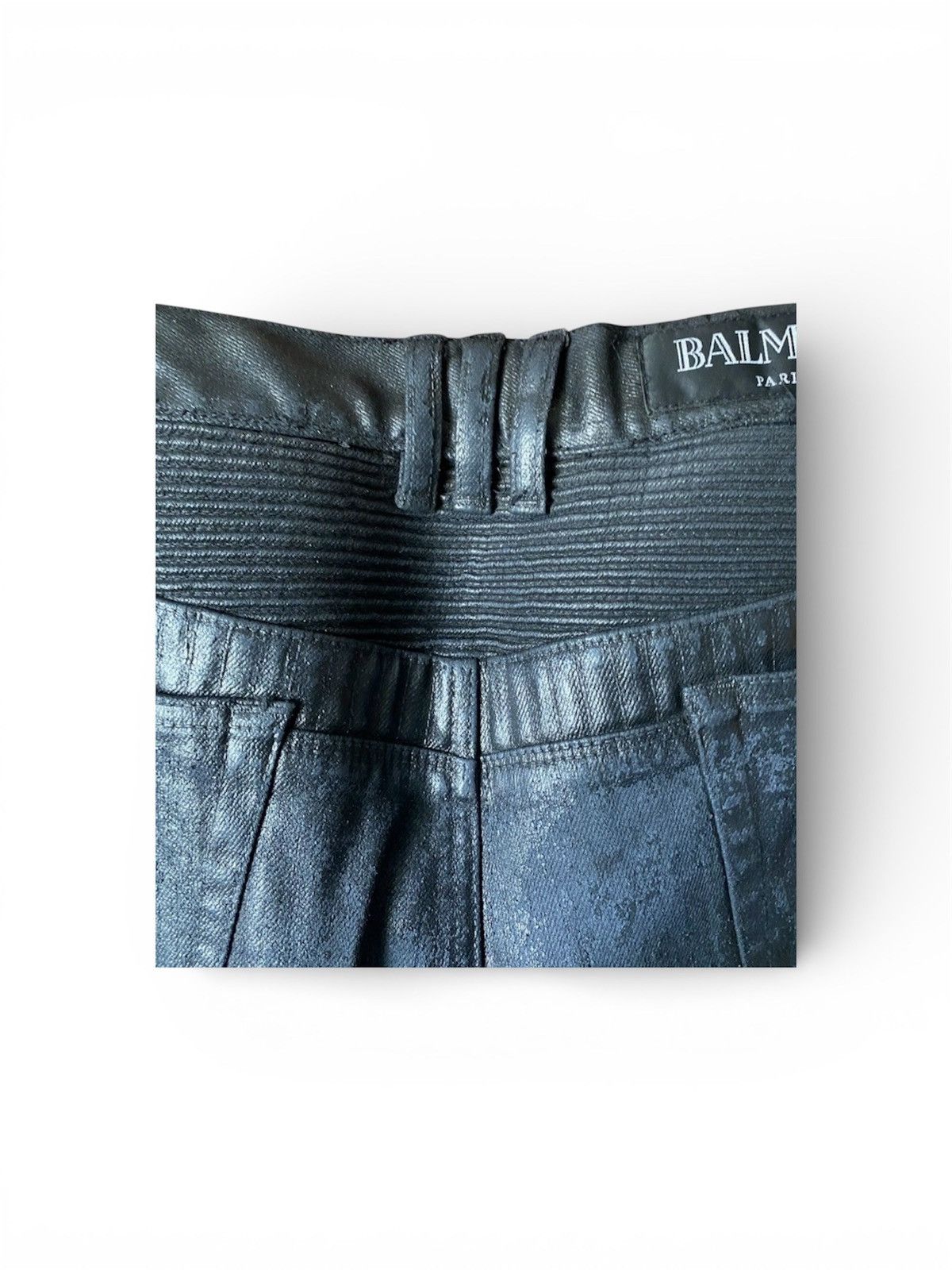 Balmain BALMAIN F/W ‘16 4-ZIP COATED BIKER DENIM JEANS Size US 34 / EU 50 - 13 Thumbnail