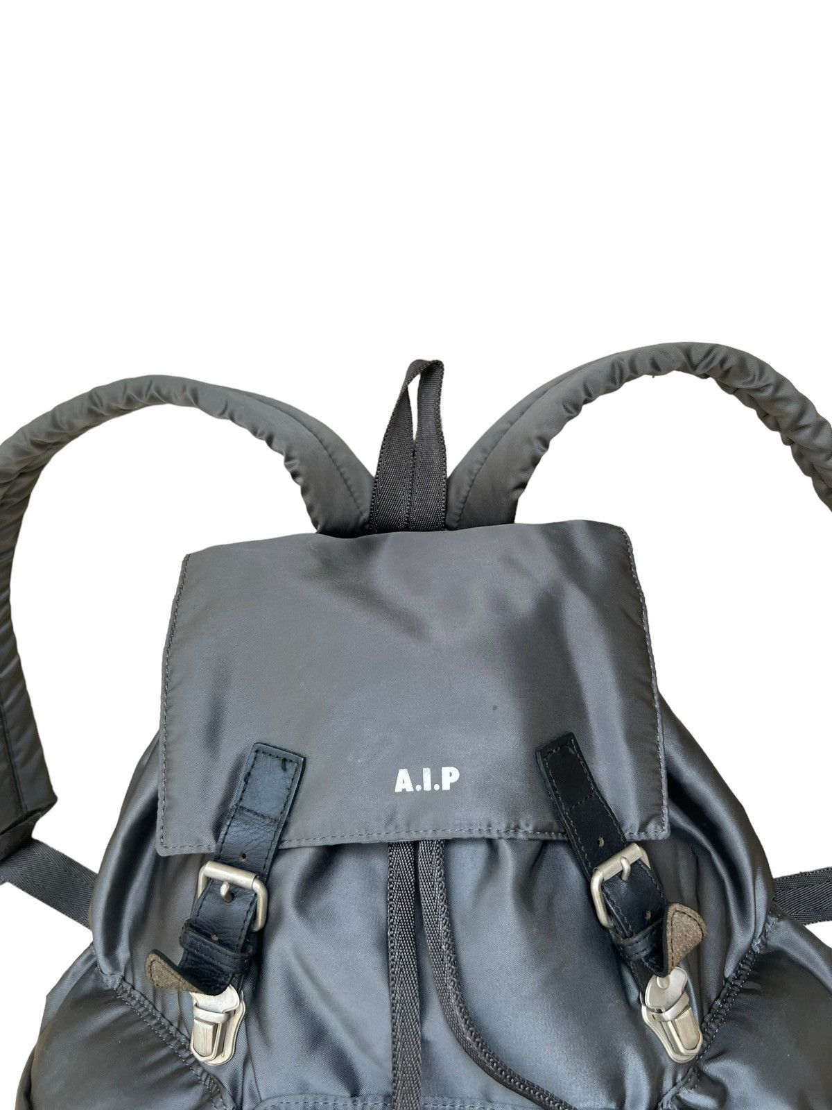 Vintage A.I.P Japan Grey Tactical Nylon Tanker Backpack Size ONE SIZE - 2 Thumbnail