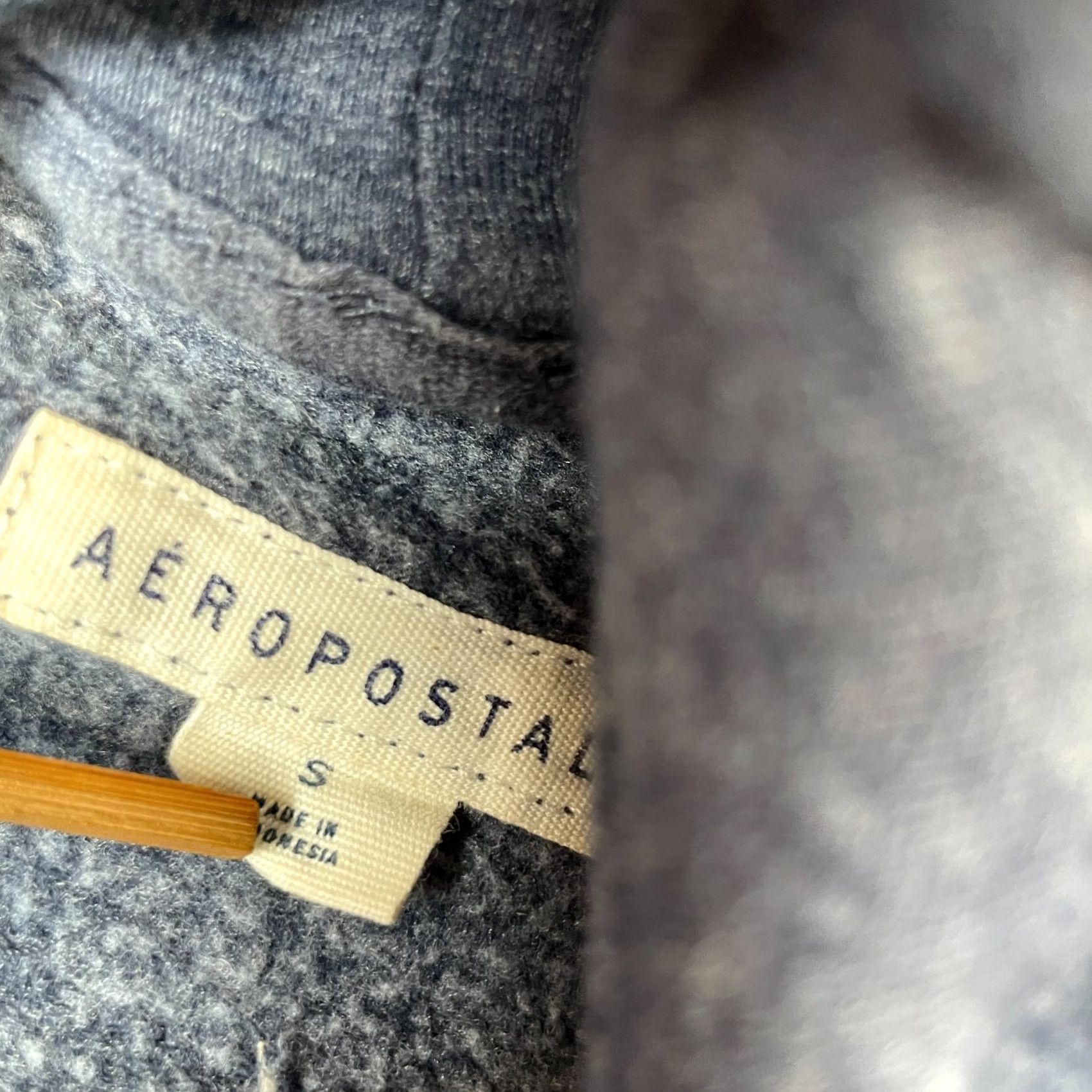 Vintage Aéropostale Hoodie Womens Small Blue Spellout New York Logo Cotton Full Zip y2k Size S / US 4 / IT 40 - 4 Thumbnail