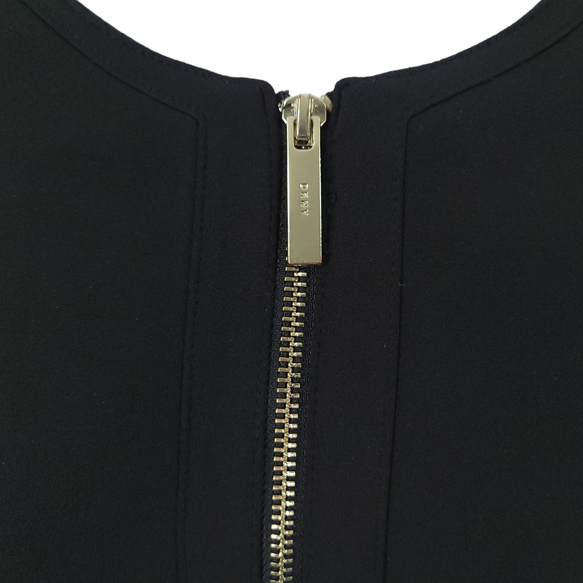 DKNY DKNY Collarless Peplum Hem Jacket Womens Size 12 Black Gold Size XL / US 12-14 / IT 48-50 - 4 Thumbnail