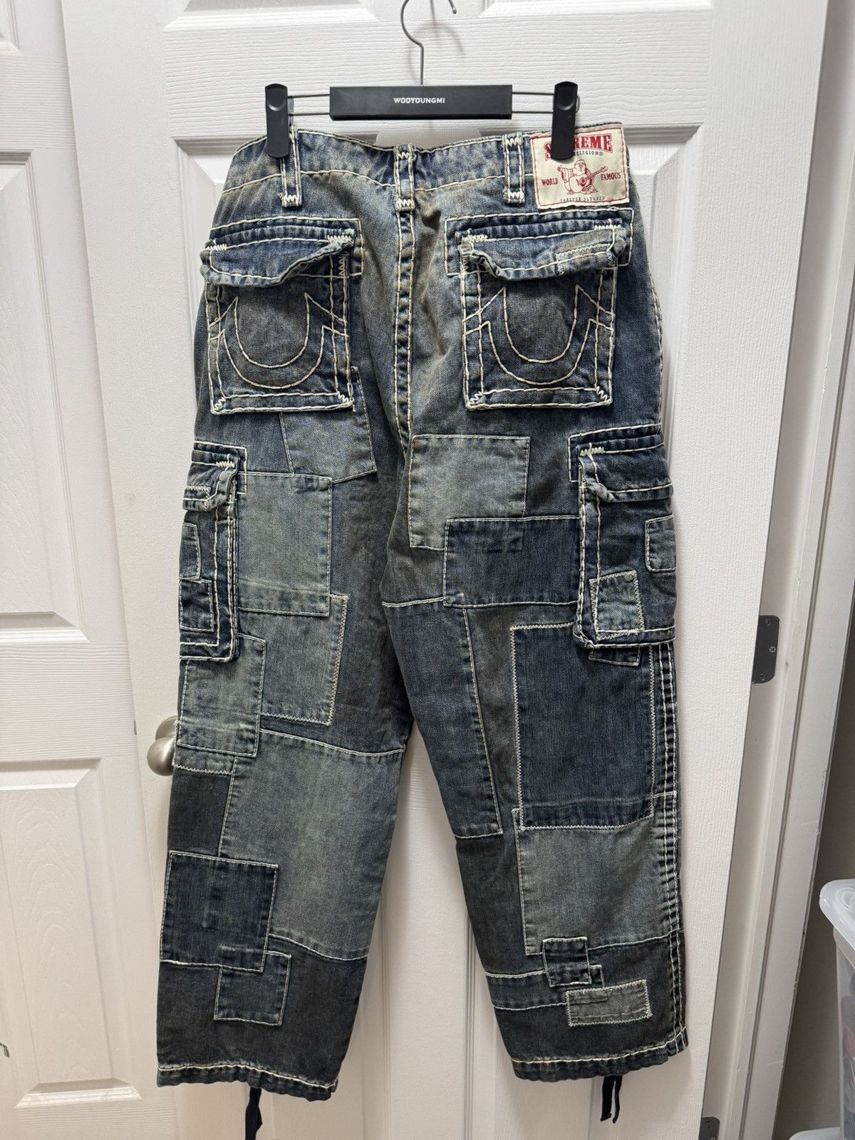 Supreme × True Religion Supreme True Religion Cargo Patchwork Denim Pants Size US 34 / EU 50 - 2 Thumbnail
