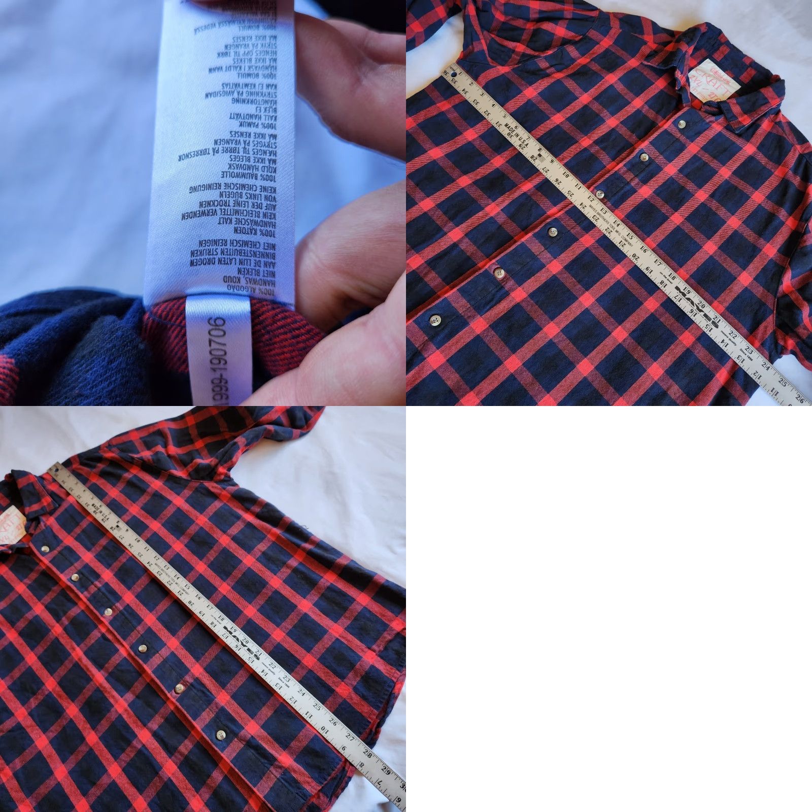 Vintage Cakeworthy The Craft “We Are The Weirdos” Plaid Flannel Shirt 2XL Red Navy Long Sleeve Button-Up Unisex Adults Size US XXL / EU 58 / 5 - 8 Thumbnail