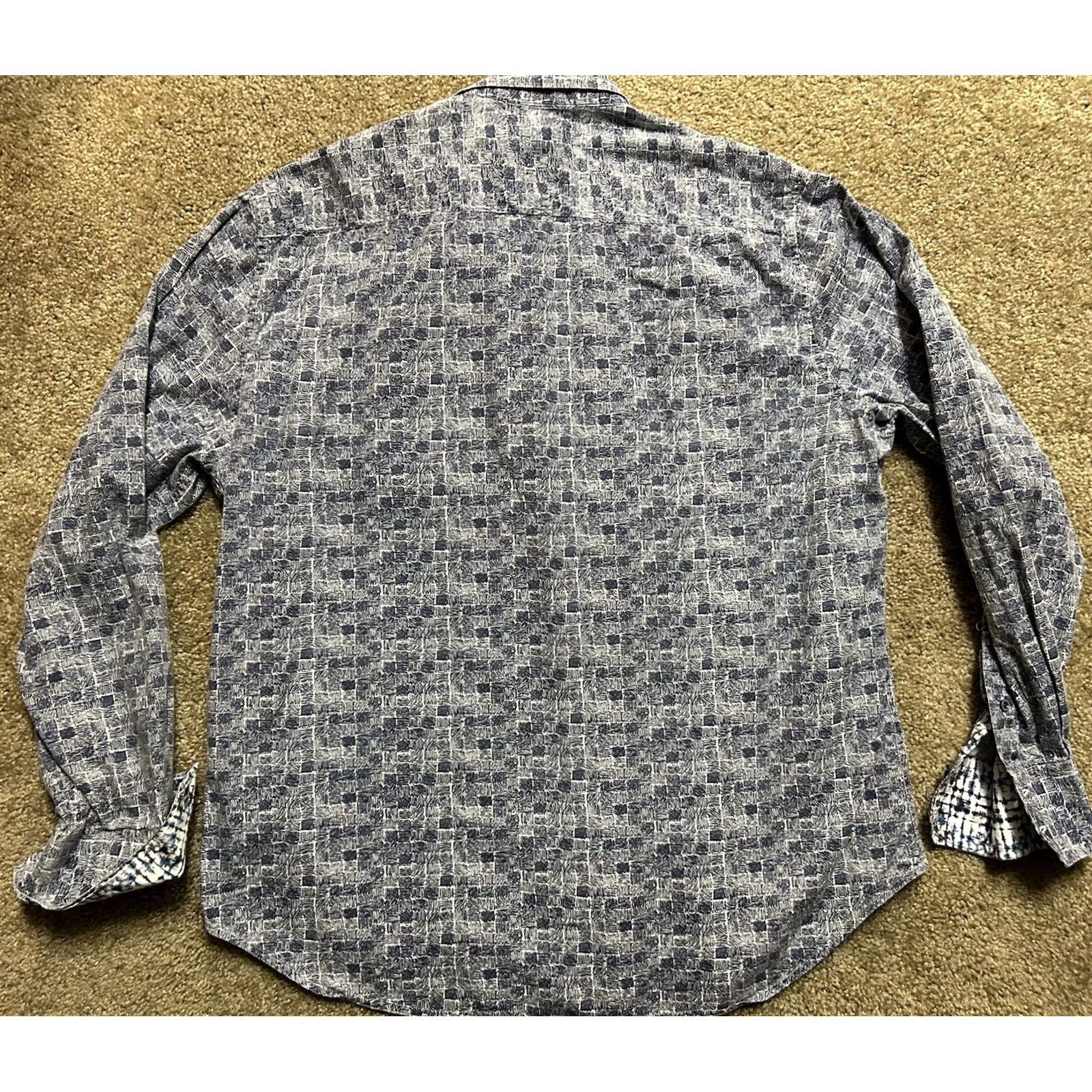 Robert Graham Robert Graham Mens Button Front Long Sleeve Multicolored Shirt L Size US L / EU 52-54 / 3 - 2 Thumbnail