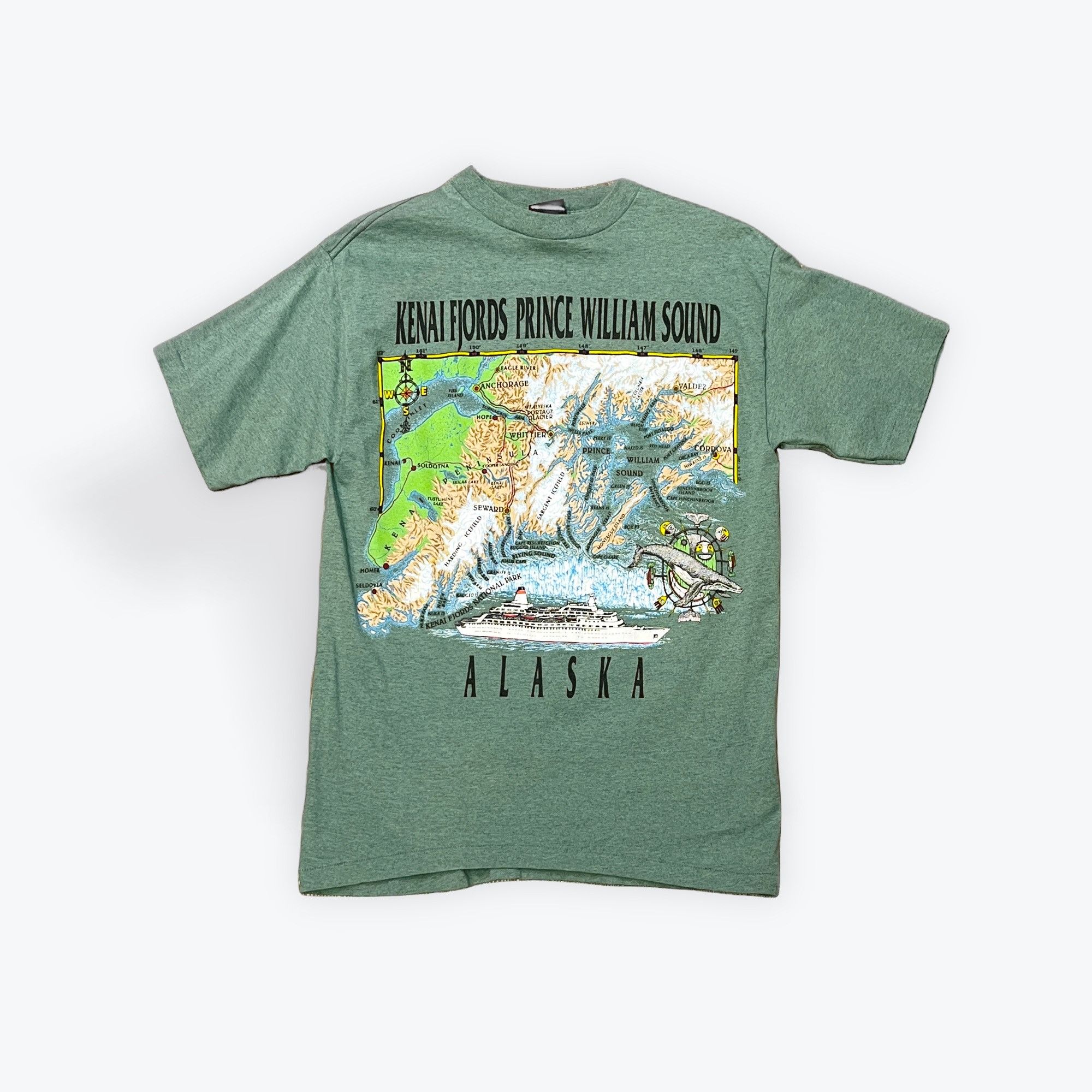 Signal Sport M | Vintage Alaska Kenai Fjord Prince William Sound T Size US M / EU 48-50 / 2 - 1 Thumbnail